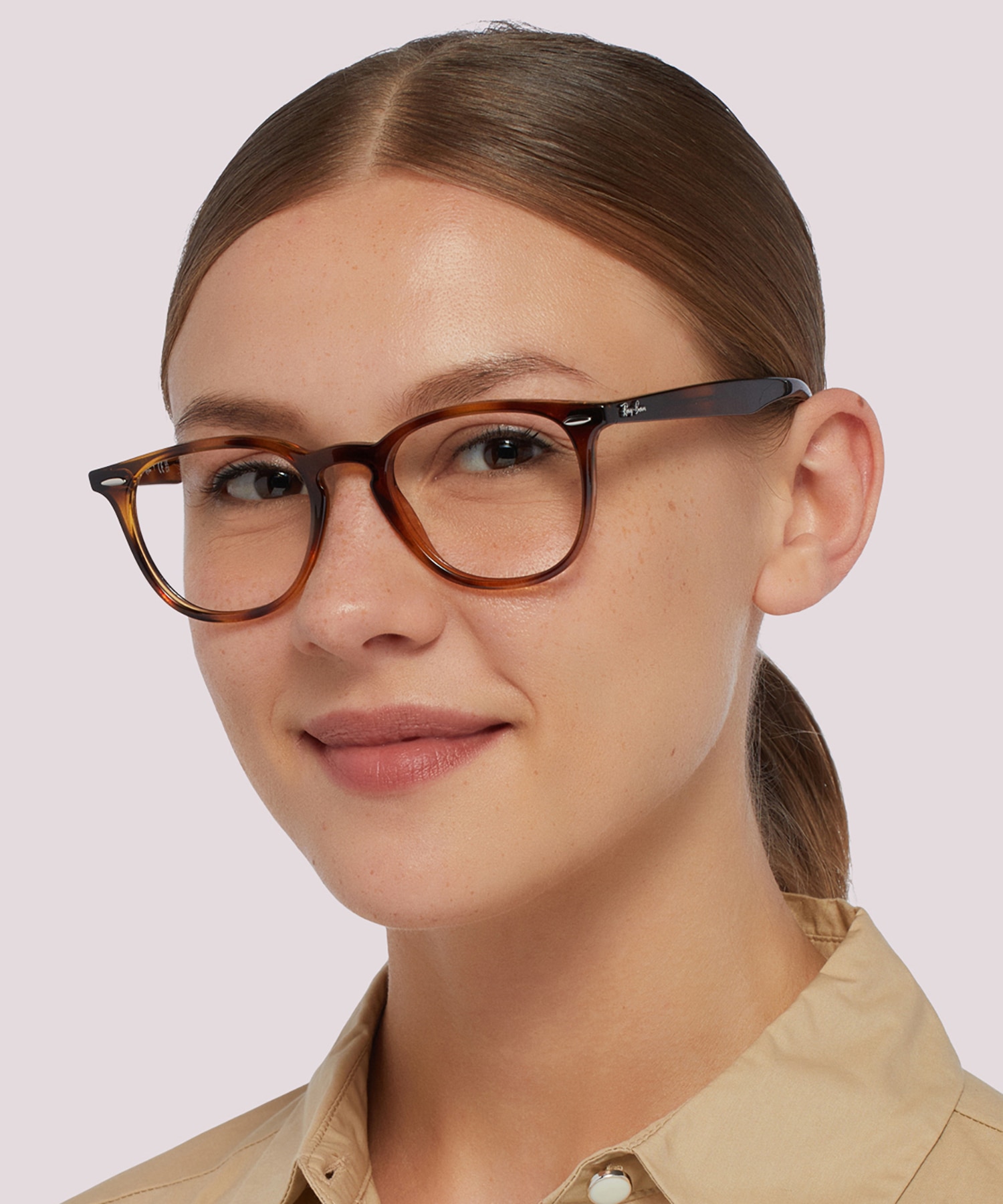 RB7159 Optics Havana PlasticEyeglass Frames for Women for Glasses Direct