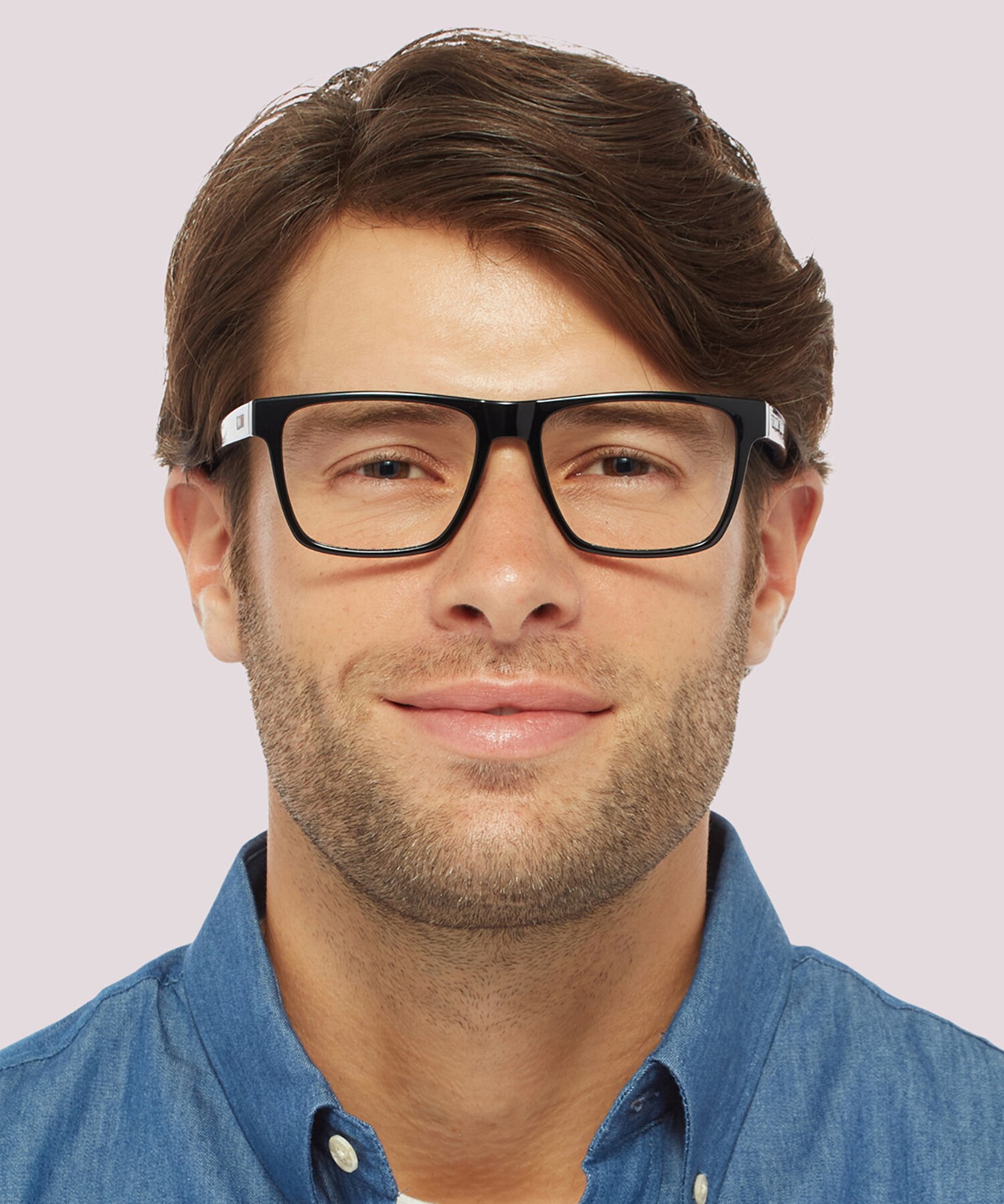 TJ 0058 Black PlasticEyeglass Frames for Men for Glasses Direct