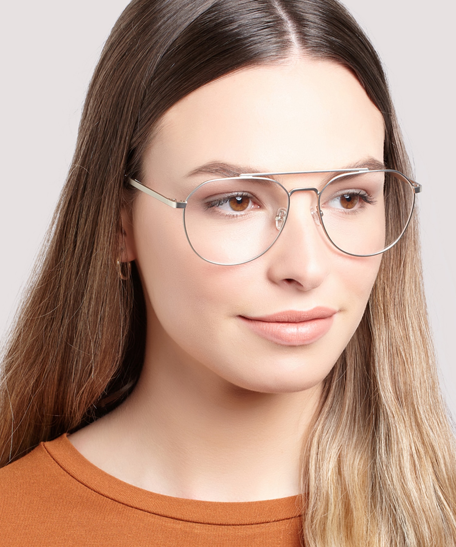 Colby Matte Gold MetalEyeglass Frames for Women for Glasses Direct