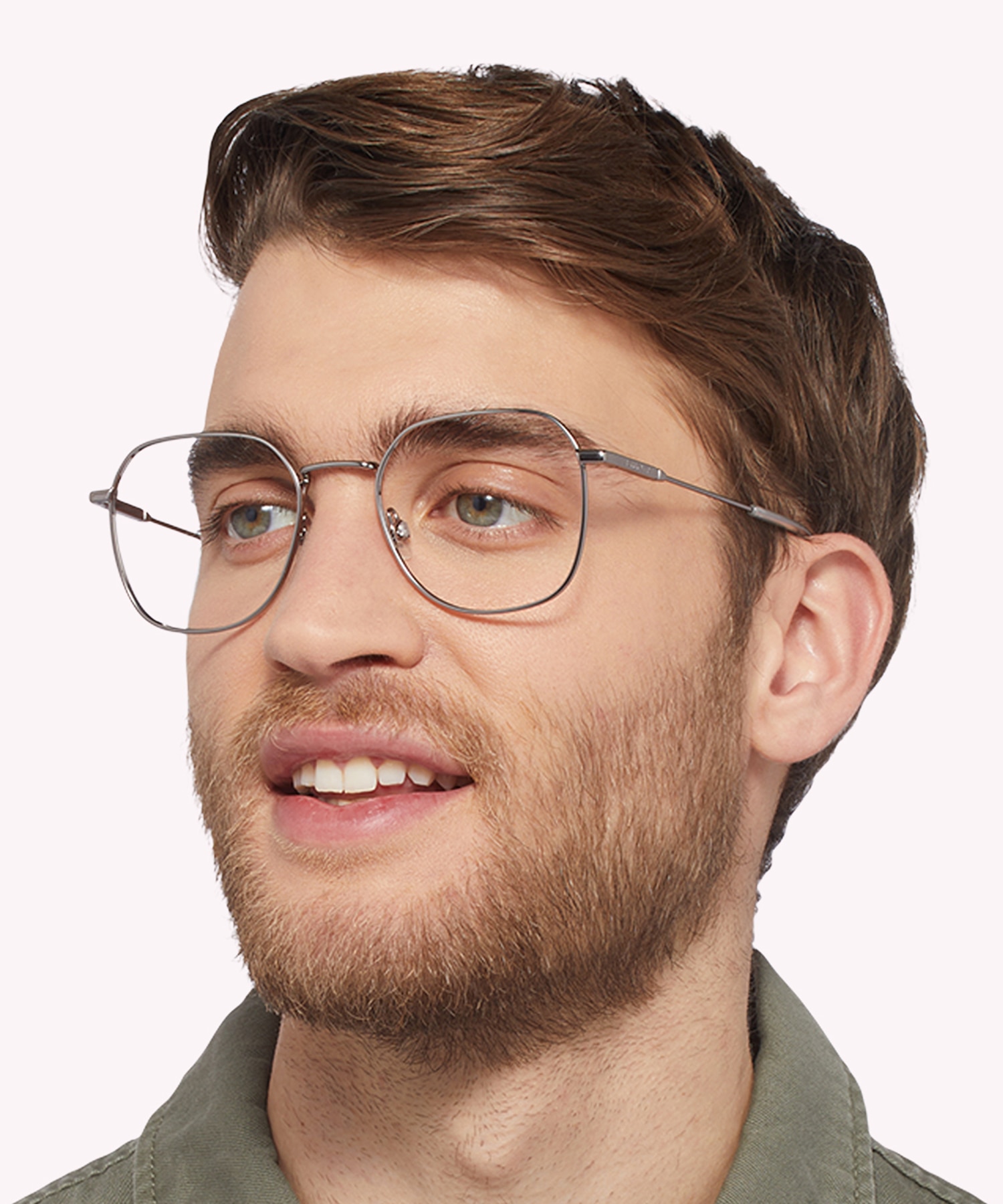 TJ 0091 Silver MetalEyeglass Frames for Men for Glasses Direct