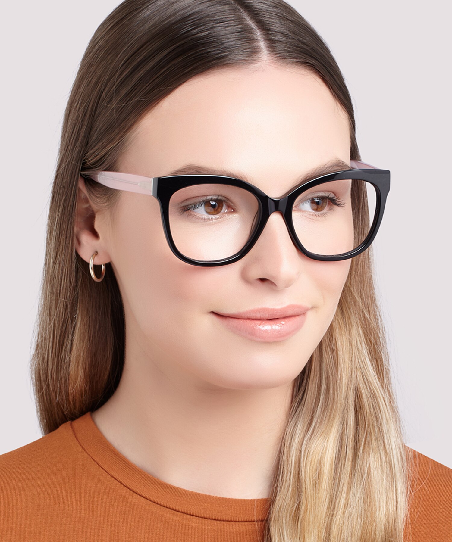 Mila Black & Pink AcetateEyeglass Frames for Women for Glasses Direct