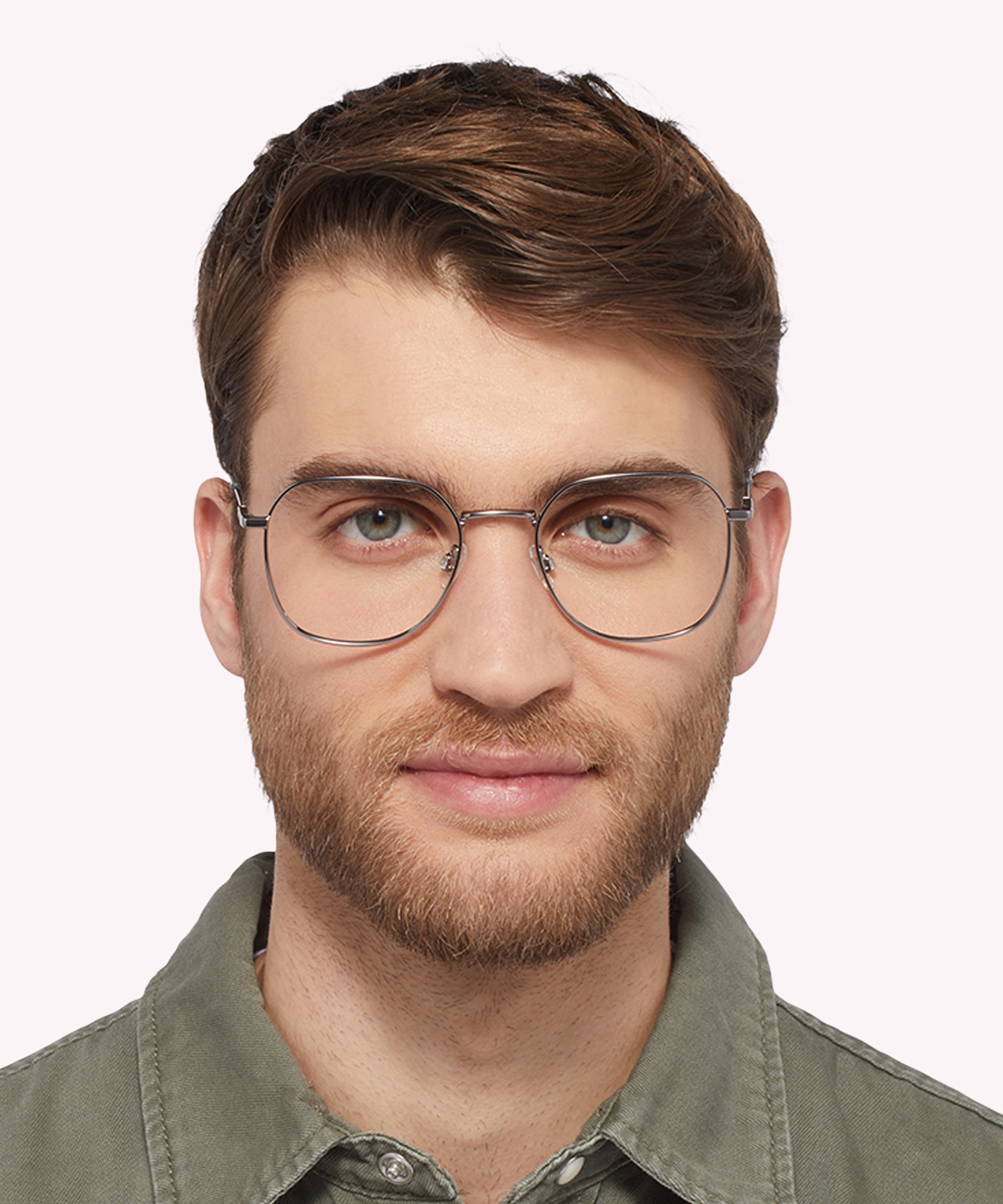 TJ 0091 Silver MetalEyeglass Frames for Men for Glasses Direct