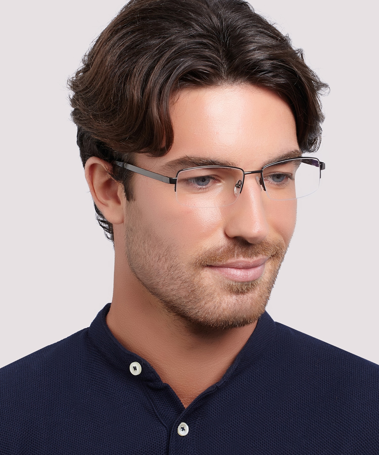 Taylor Gunmetal MetalEyeglass Frames for Men for Glasses Direct