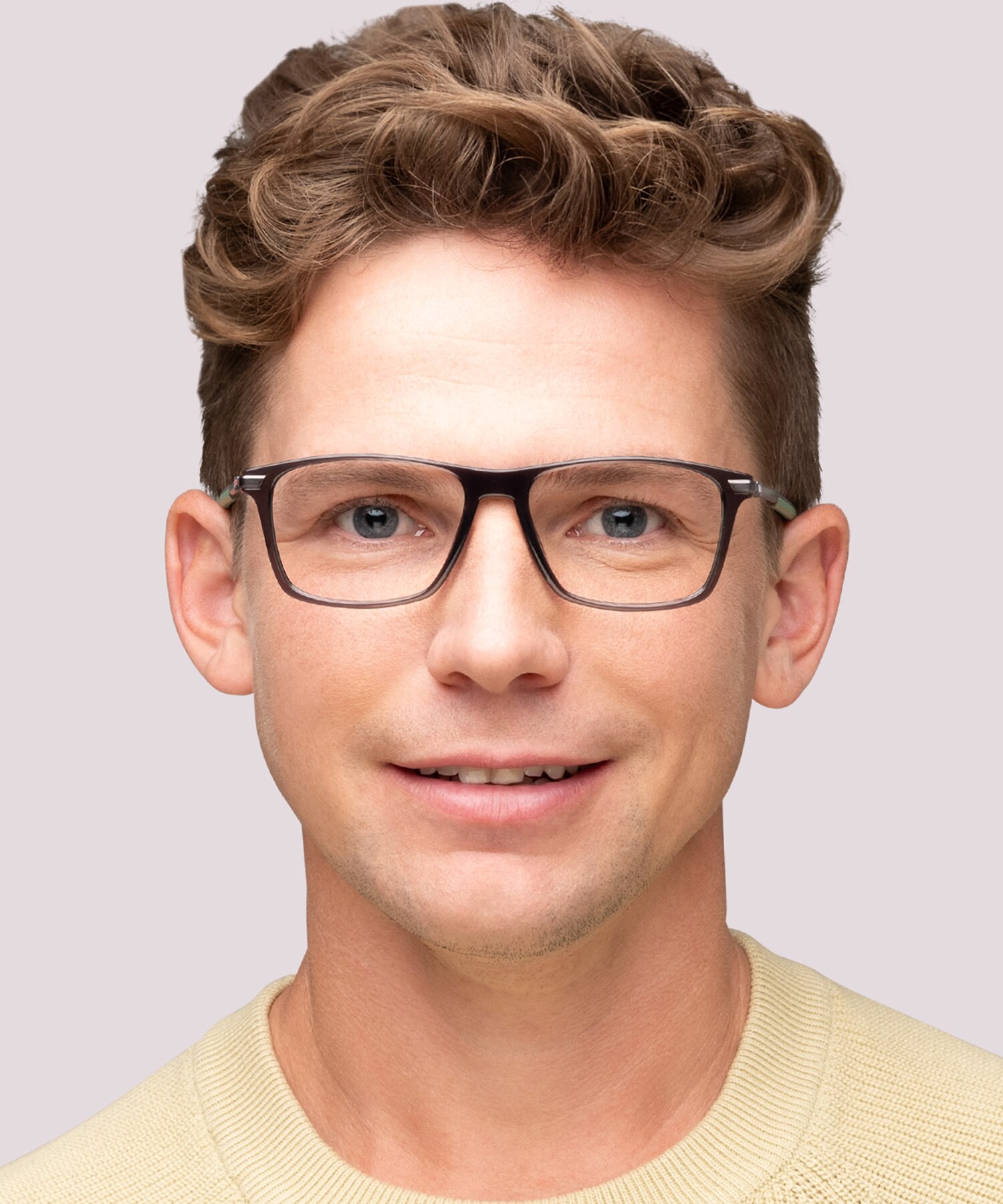 TH 1995 Grey PlasticEyeglass Frames for Men for Glasses Direct