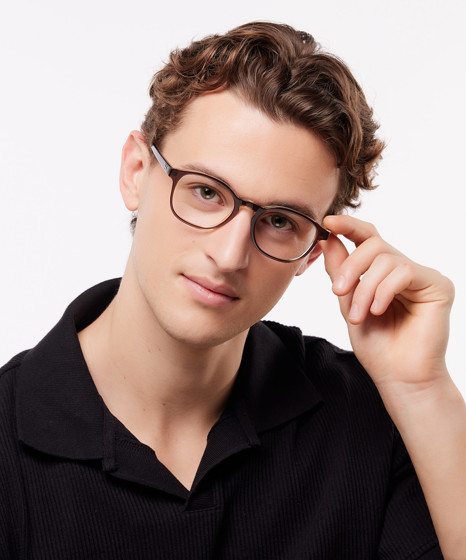 RB5417 Brown On Transparent Light Brown AcetateEyeglass Frames for Men for Glasses Direct