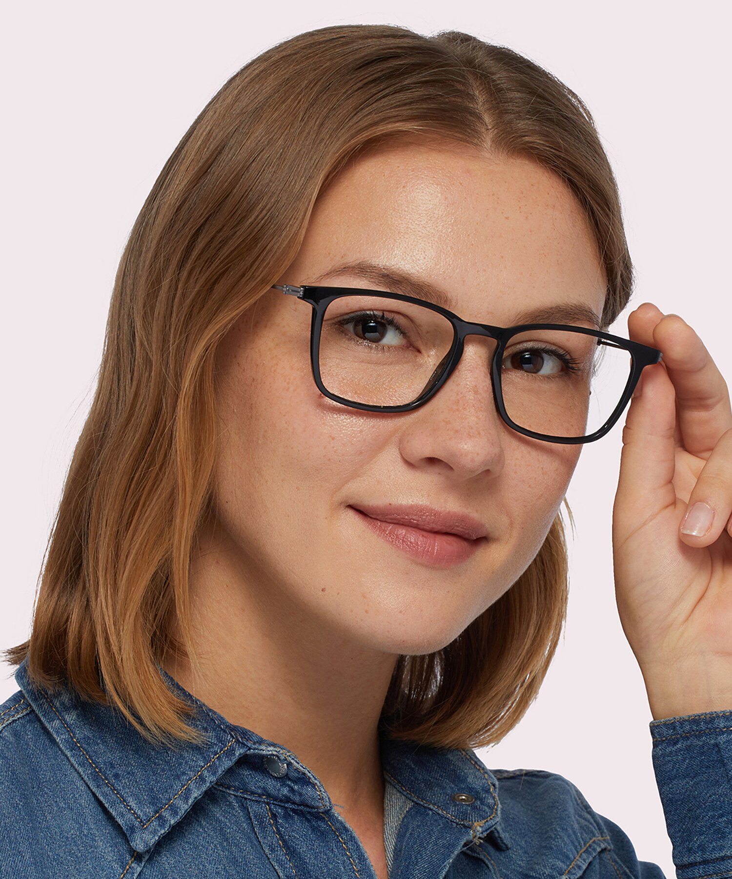 TJ 0061 Black Silver PlasticEyeglass Frames for Women for Glasses Direct