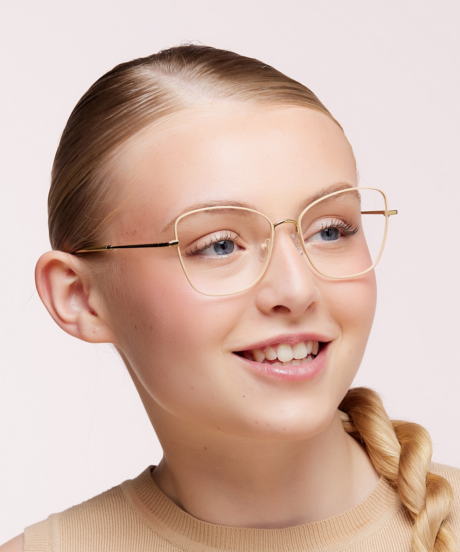 Roma Cream MetalEyeglass Frames for Women for Glasses Direct