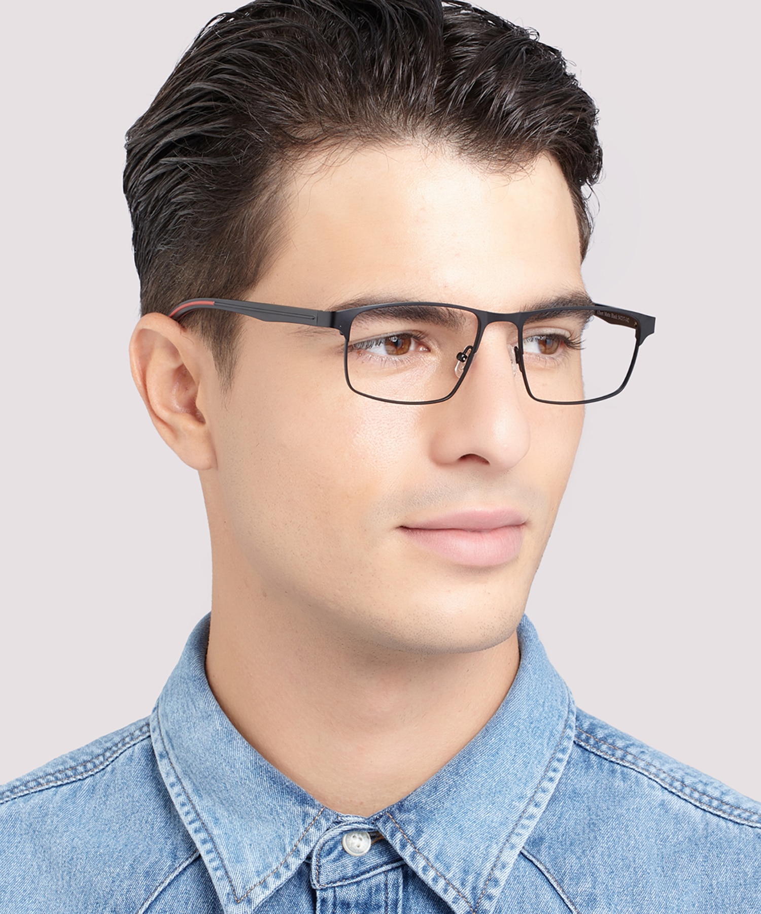 Albert Matte Black MetalEyeglass Frames for Men for Glasses Direct