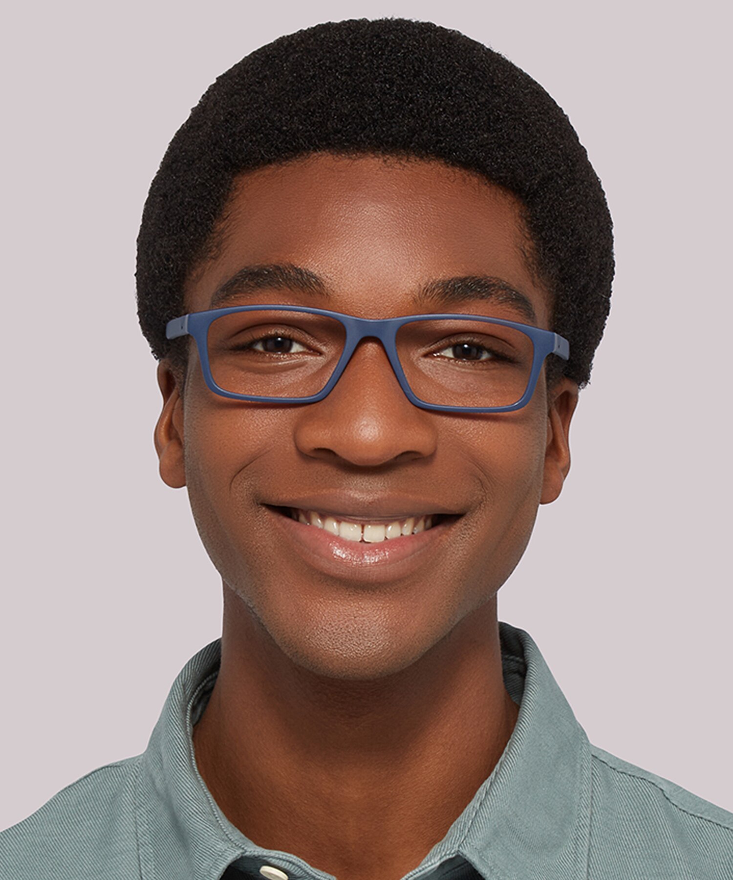EA3213 Matte Blue PlasticEyeglass Frames for Men for Glasses Direct