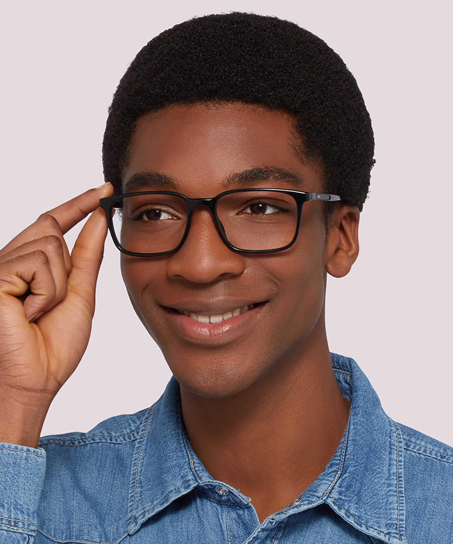 BOSS 1436 Black AcetateEyeglass Frames for Men for Glasses Direct