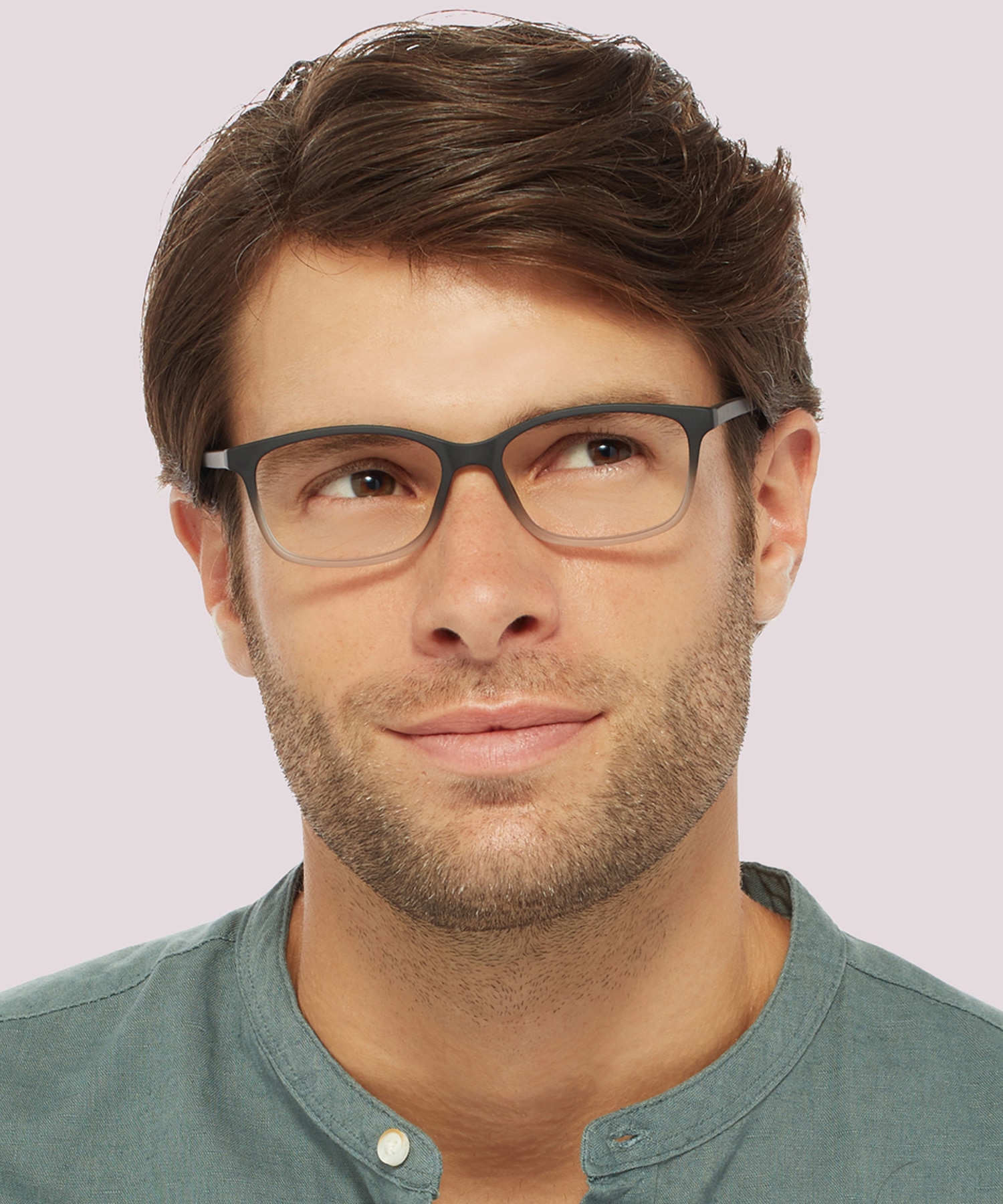 Dakari Matte Black Grey PlasticEyeglass Frames for Men for Glasses Direct