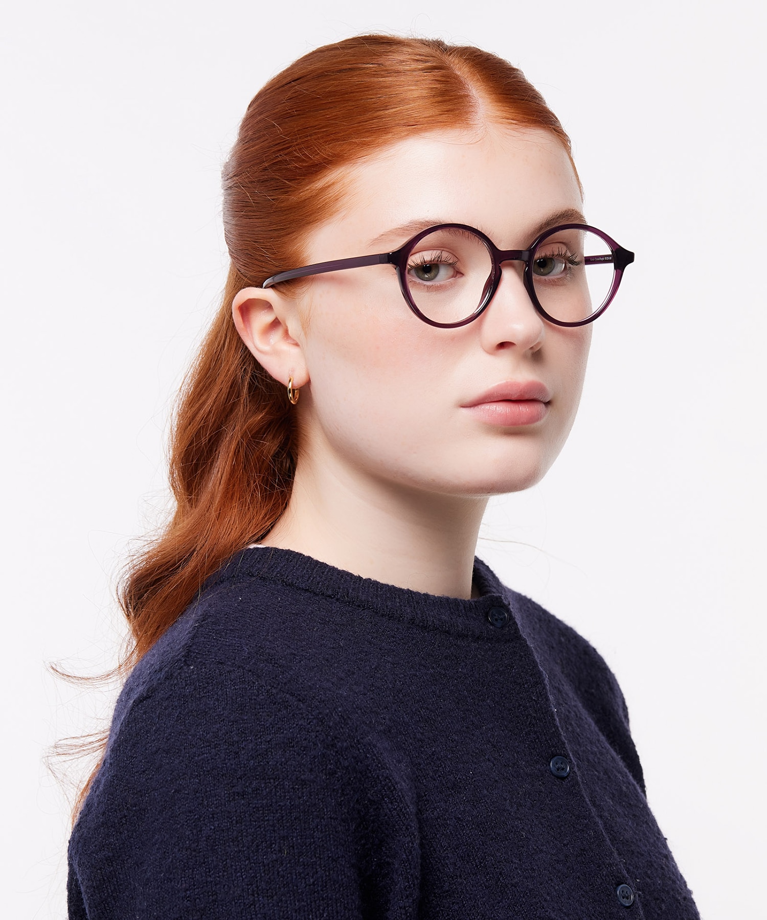 Kasia Crystal Purple PlasticSunglass Frames for Women for Glasses Direct