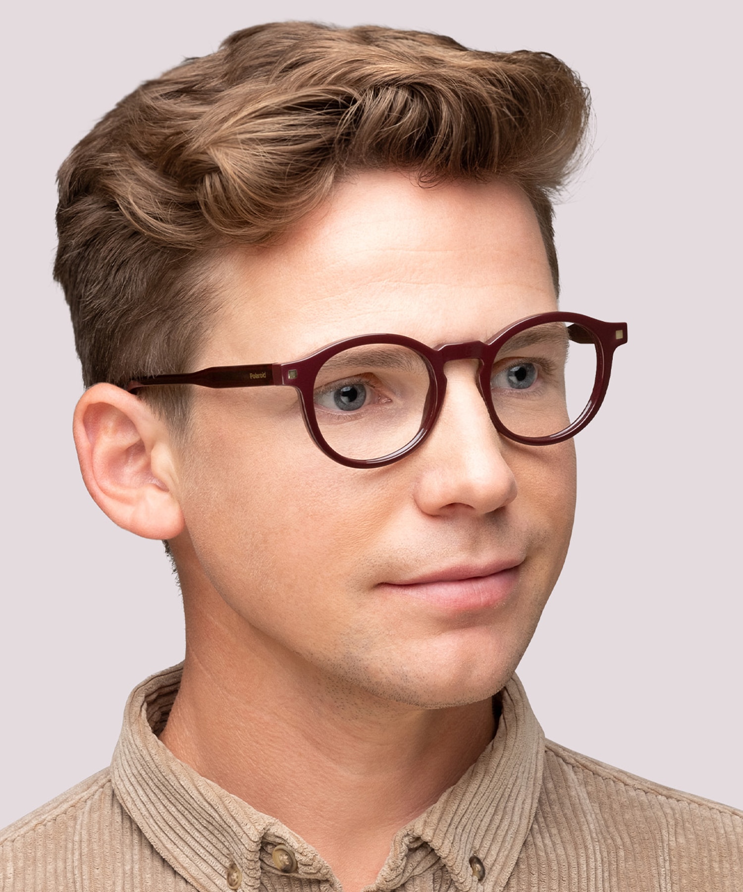 PLD D492 Burgundy PlasticEyeglass Frames for Men for Glasses Direct