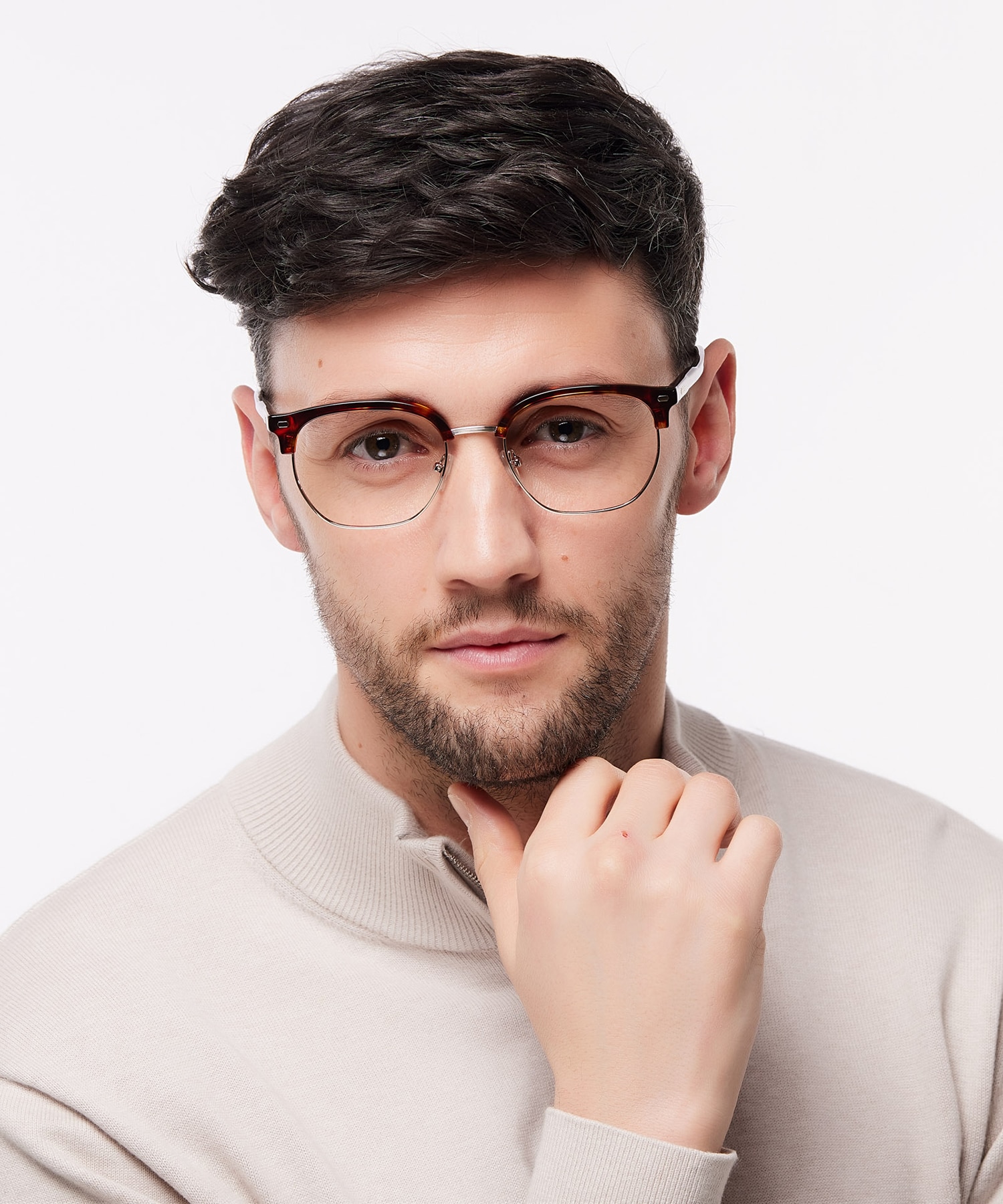 Keegan Havana & Shiny Gold MetalEyeglass Frames for Men for Glasses Direct