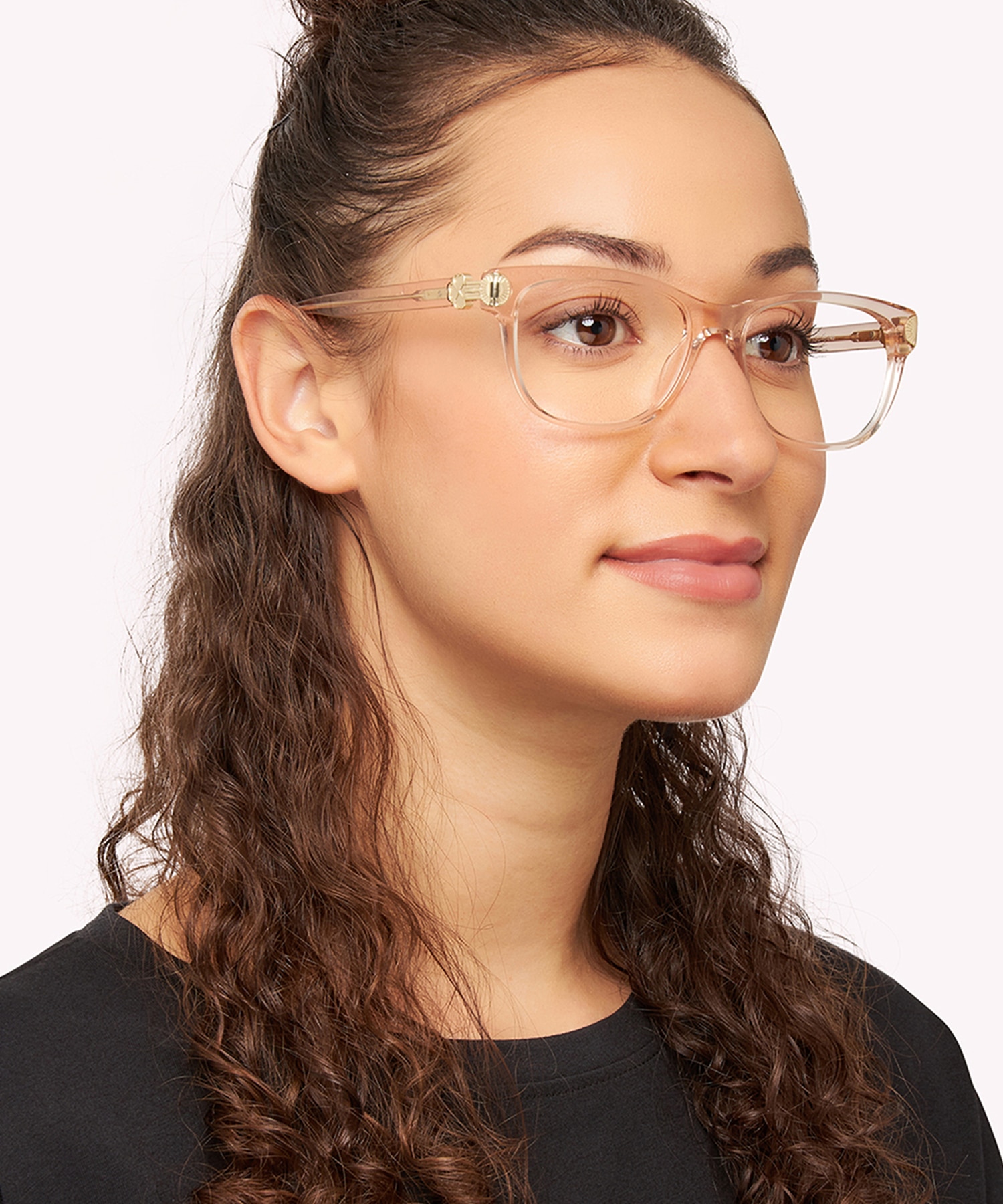 Evelyn Crystal Nude AcetateEyeglass Frames for Women for Glasses Direct