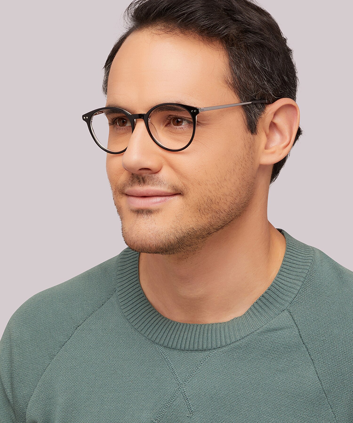 Fitzroy BN Black MetalEyeglass Frames for Men for Glasses Direct