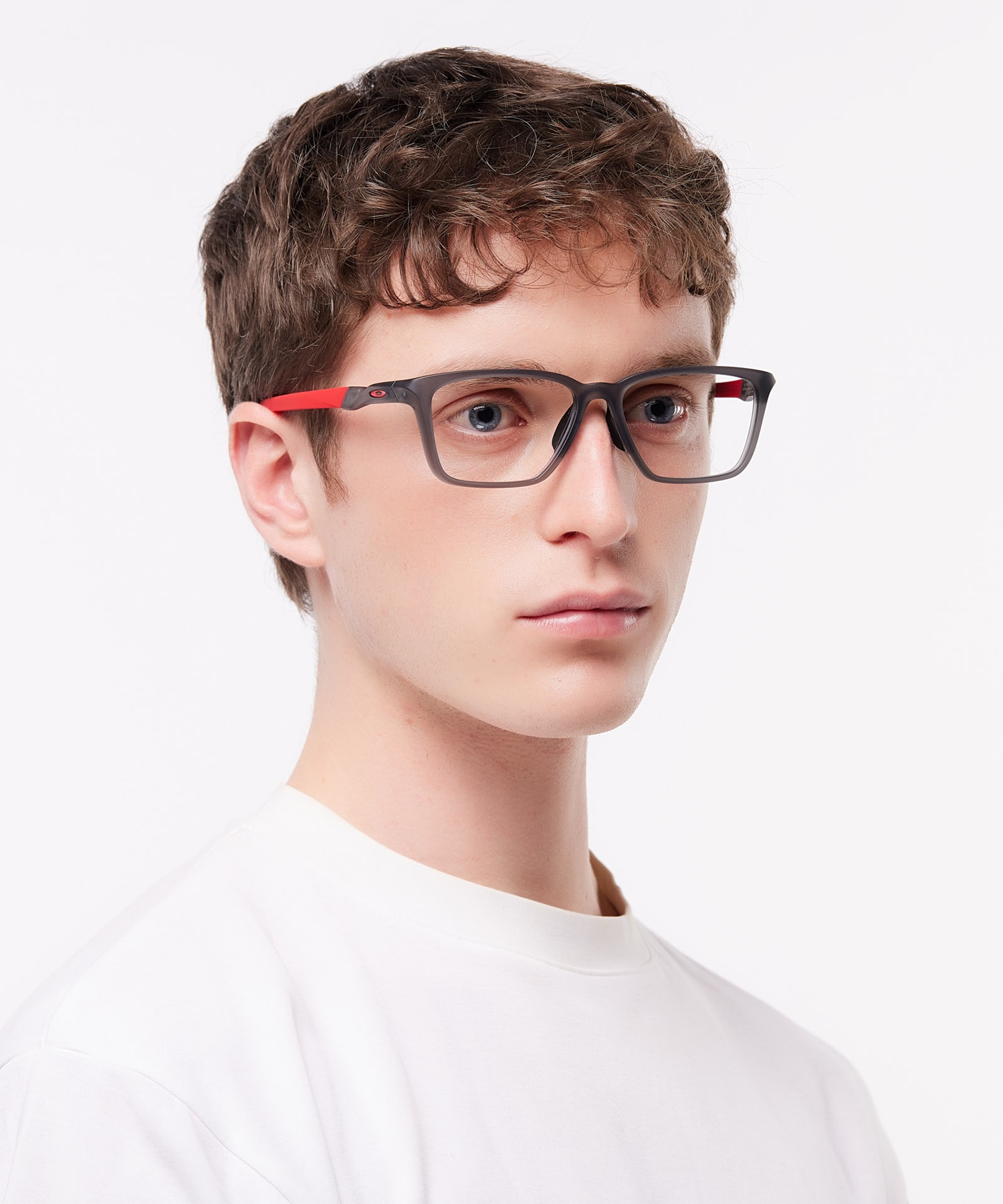 Double Down Satin Grey Smoke PlasticEyeglass Frames for Men for Glasses Direct