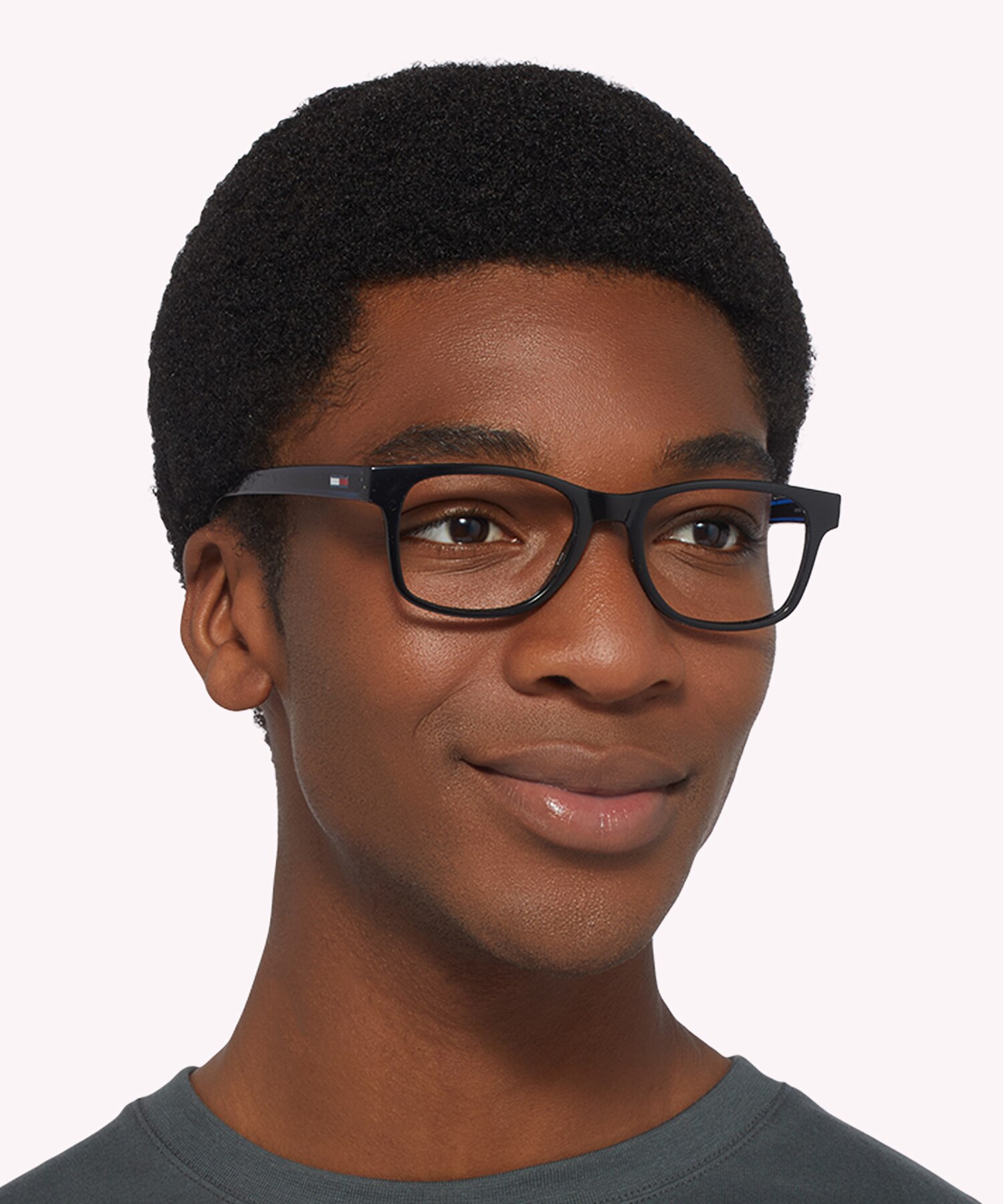TJ 0079 Black PlasticEyeglass Frames for Men for Glasses Direct
