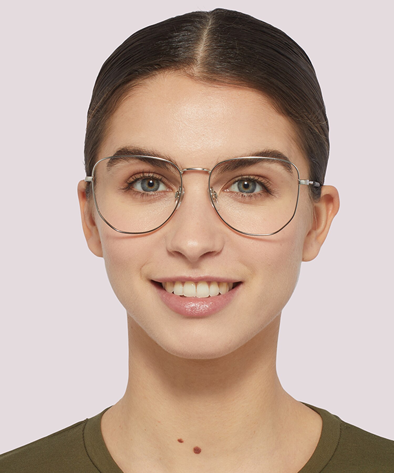 LV 1043 Silver MetalEyeglass Frames for Women for Glasses Direct