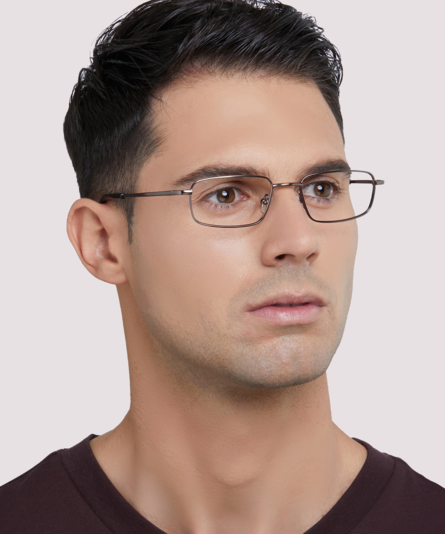 Ellis Matte Gunmetal MetalEyeglass Frames for Men for Glasses Direct