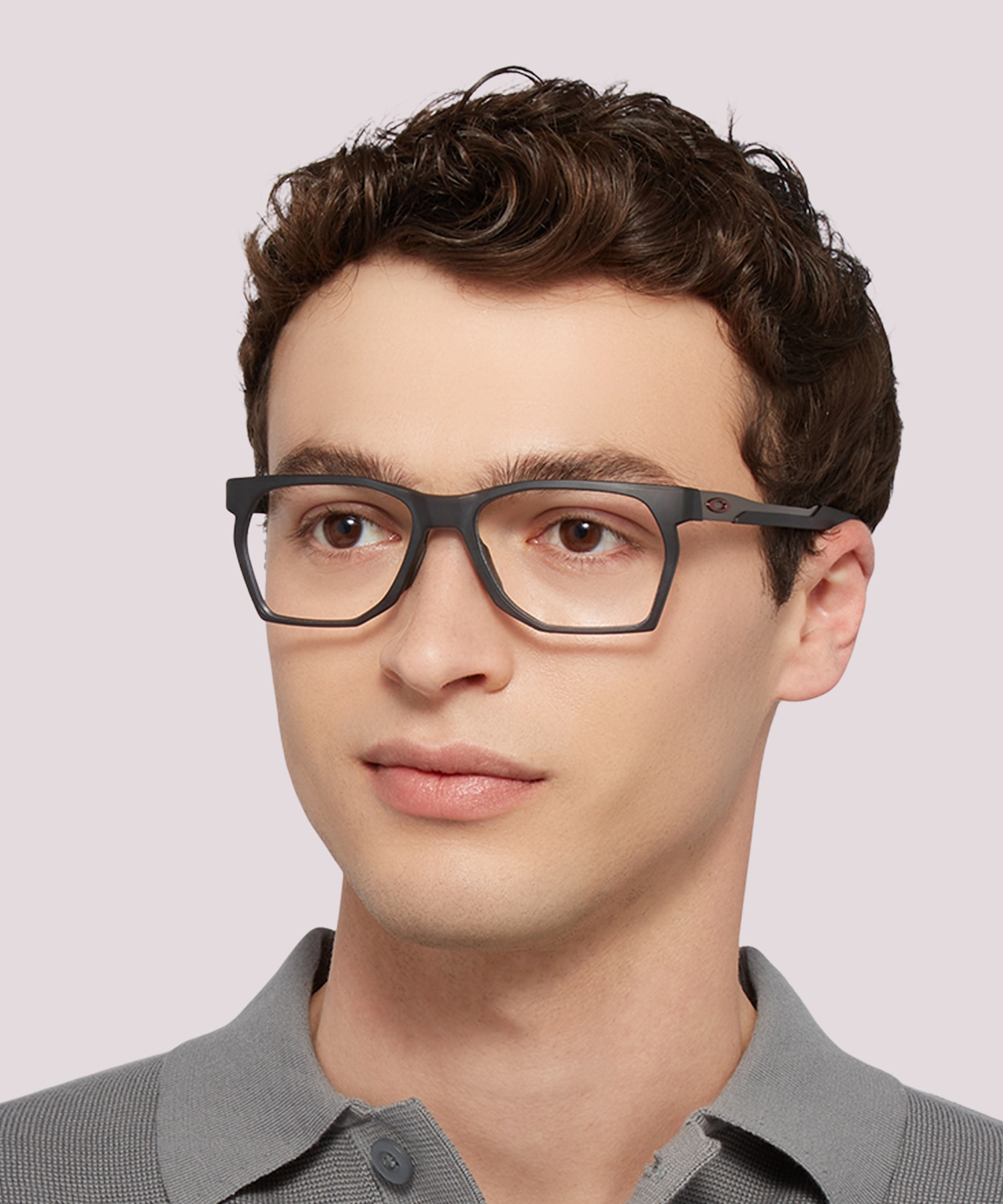 CTRLNK Satin Grey Smoke PlasticEyeglass Frames for Men for Glasses Direct
