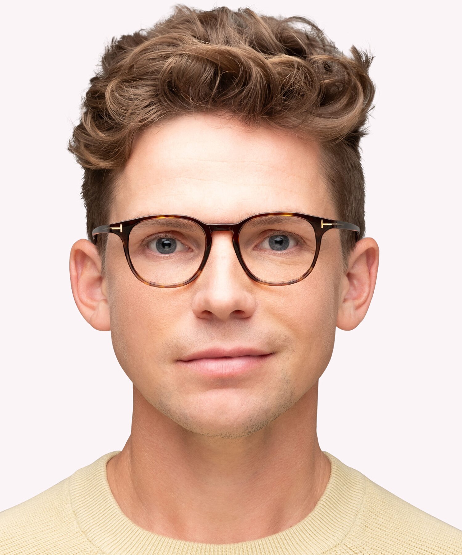 FT5832-B Tortoise Matte AcetateEyeglass Frames for Men for Glasses Direct
