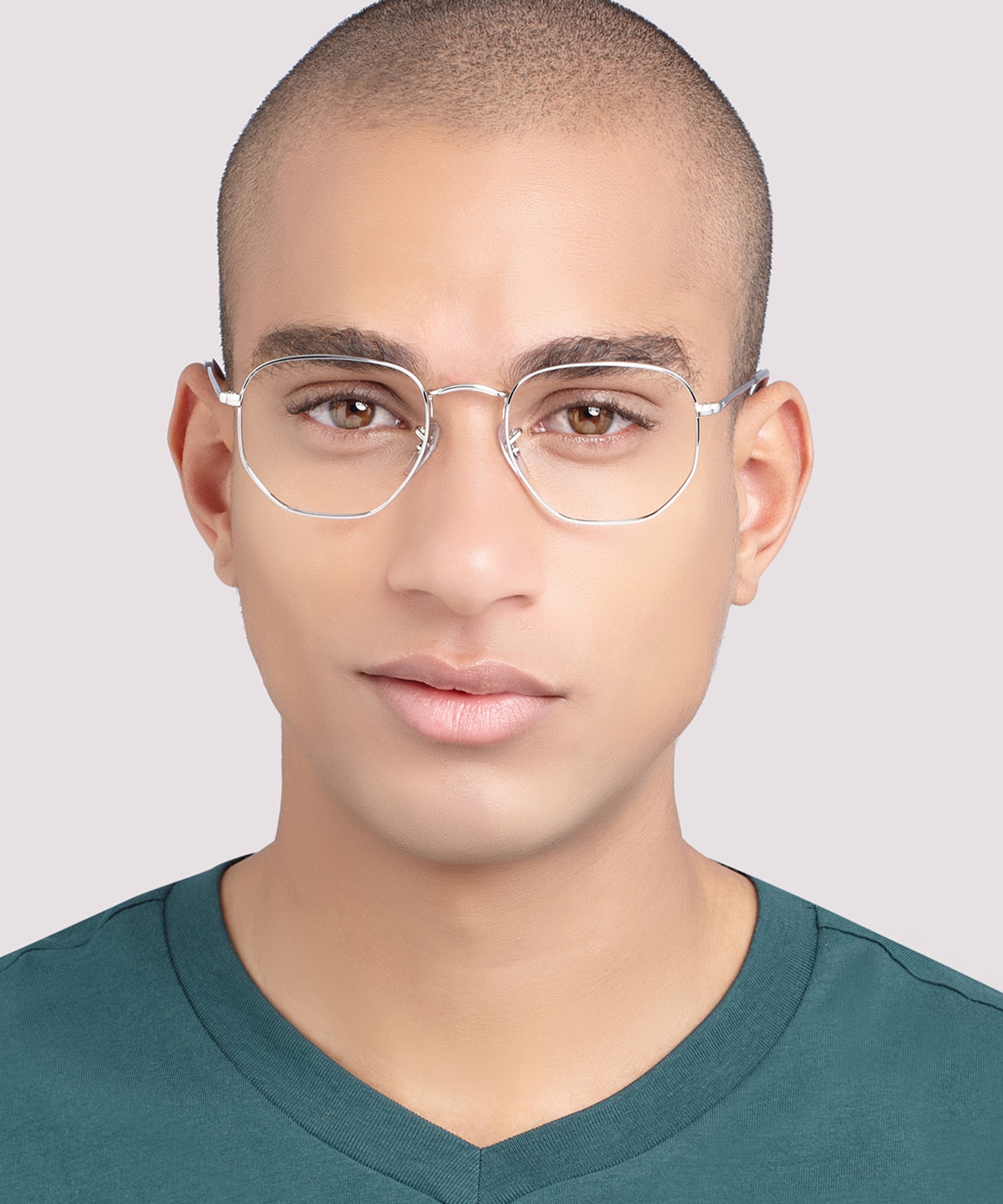 RB6448 Silver MetalEyeglass Frames for Men for Glasses Direct