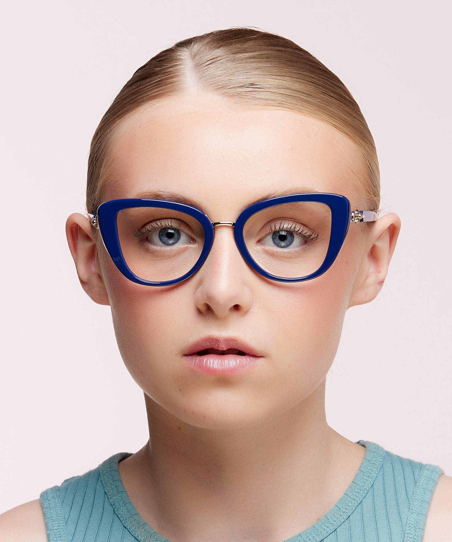 TF2242 Spectrum Blue AcetateEyeglass Frames for Women for Glasses Direct