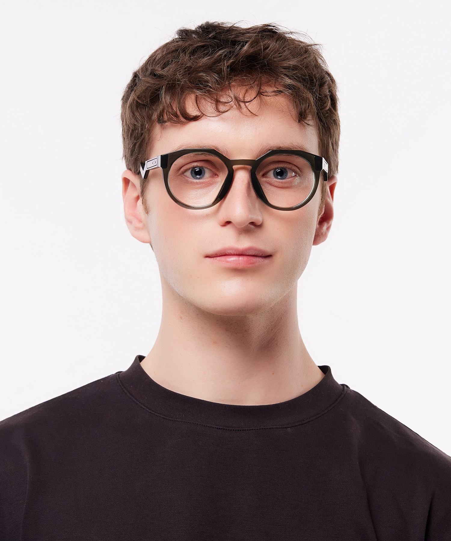 Hstn Olive Ink PlasticEyeglass Frames for Men for Glasses Direct