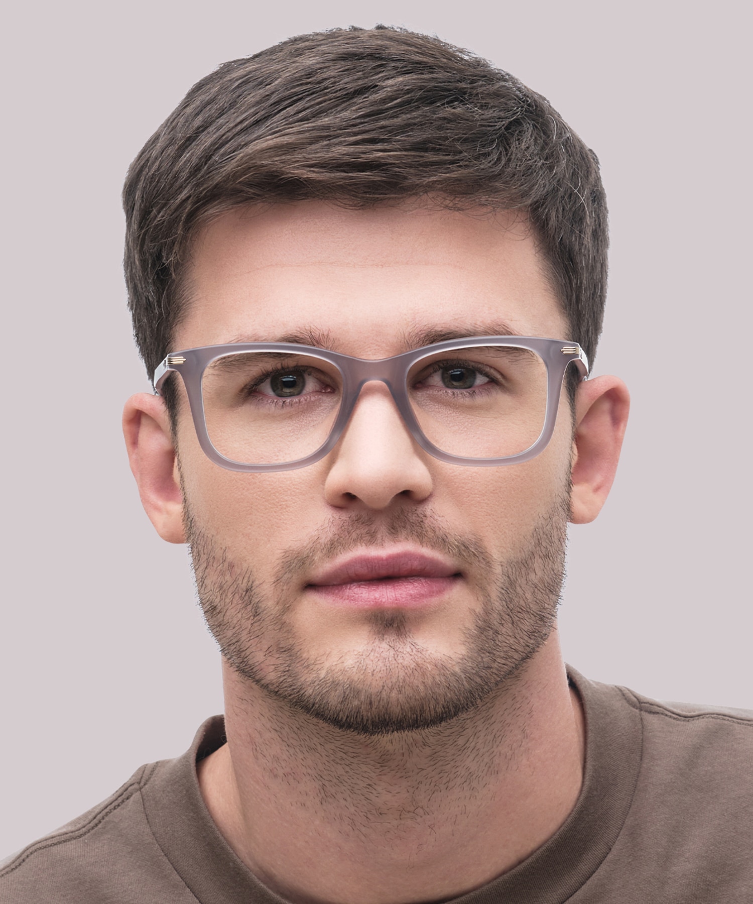 LV 5041 Grey PlasticEyeglass Frames for Men for Glasses Direct