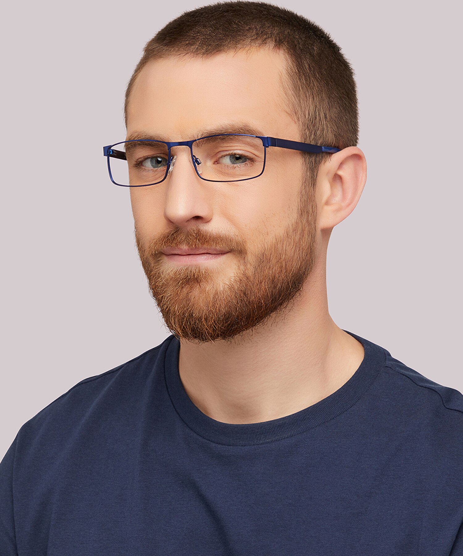 Digby Matte Blue MetalEyeglass Frames for Men for Glasses Direct
