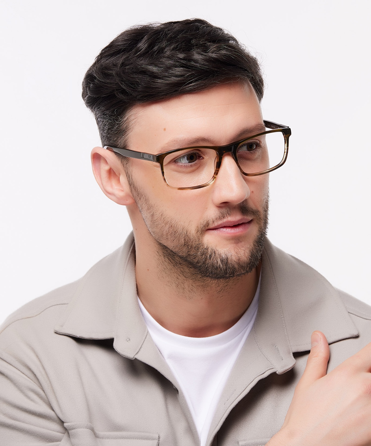 Controller Brown PlasticEyeglass Frames for Men for Glasses Direct