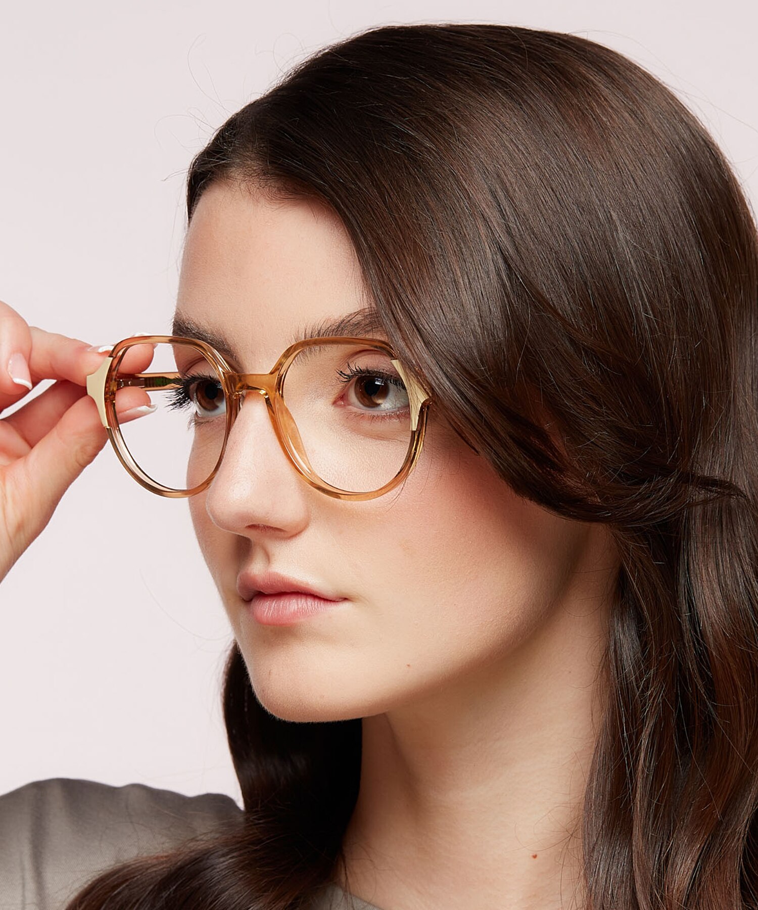 LV 1055 Yellow PlasticEyeglass Frames for Women for Glasses Direct