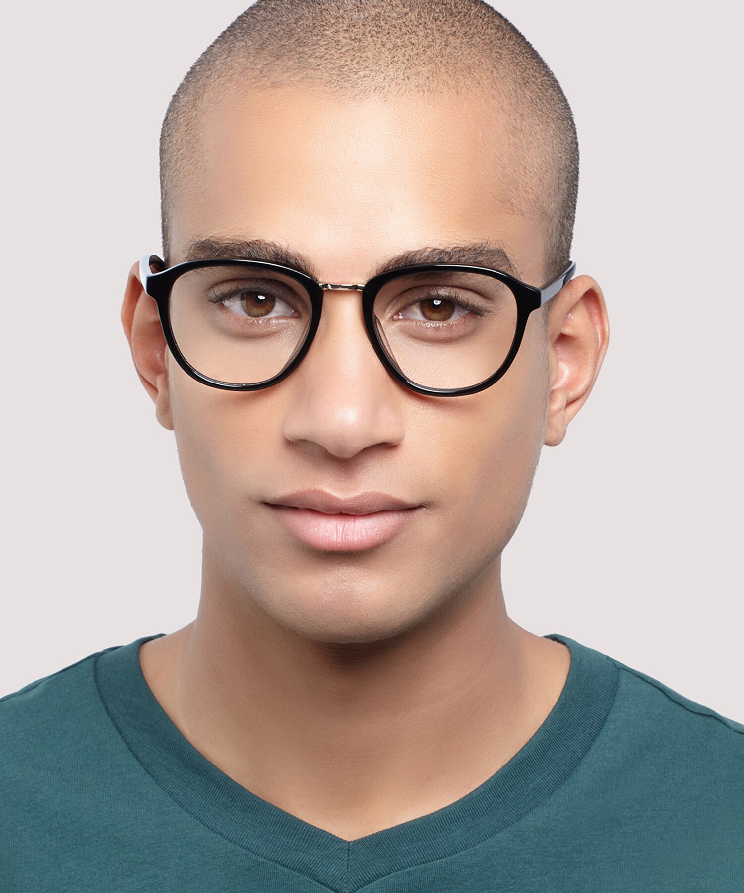 Cassidy Shiny Black PlasticEyeglass Frames for Men for Glasses Direct