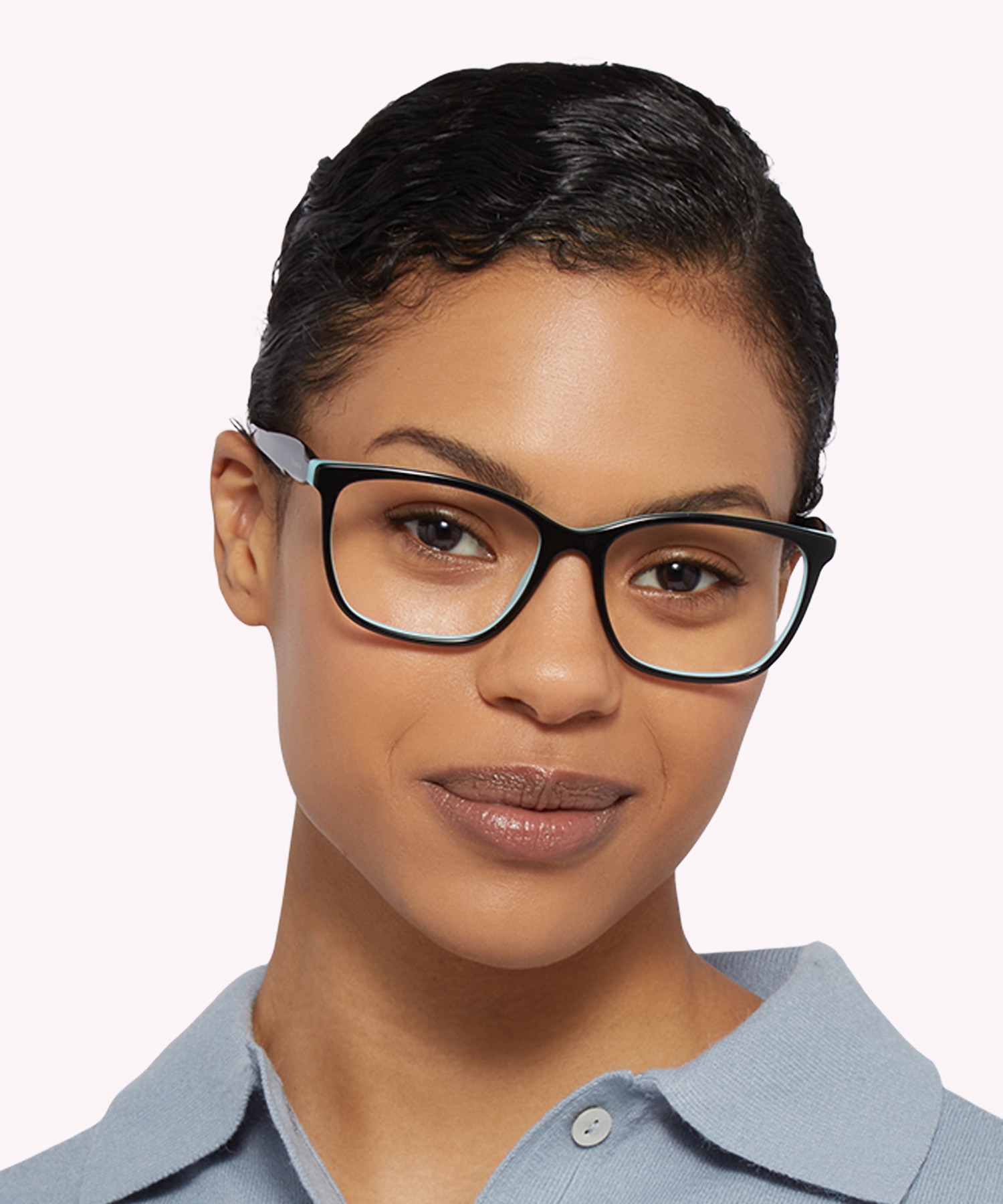 TF2175 Black On Tiffany Blue AcetateEyeglass Frames for Women for Glasses Direct