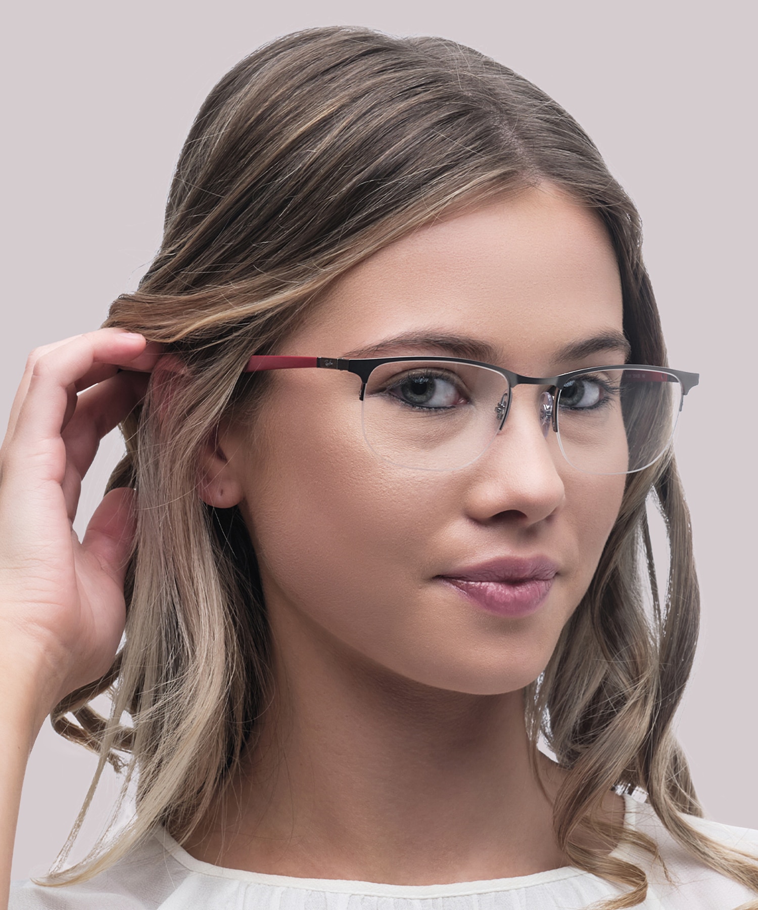 RB6513 Optics Gunmetal MetalEyeglass Frames for Women for Glasses Direct