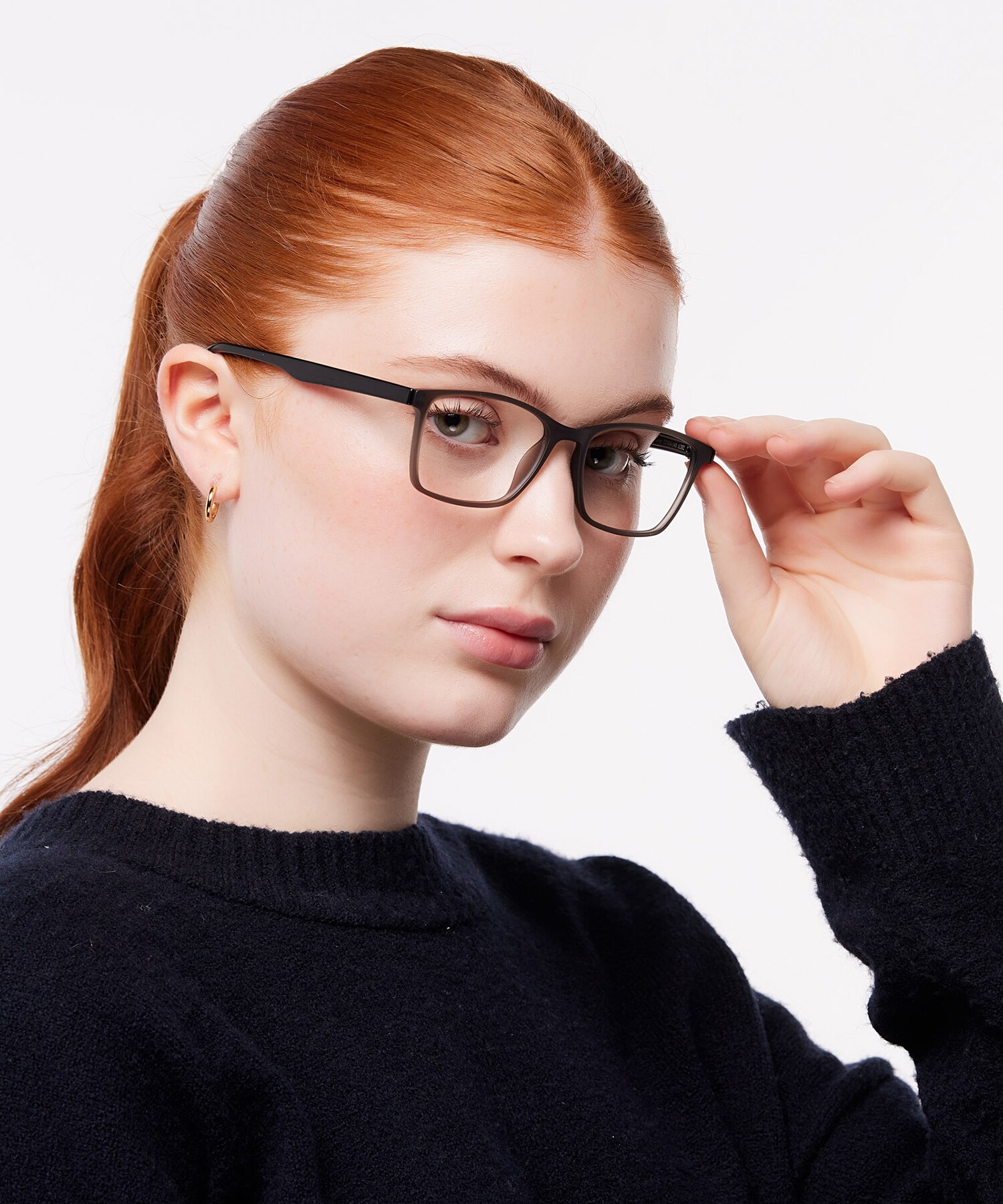 Kennedy Dark Grey PlasticEyeglass Frames for Women for Glasses Direct