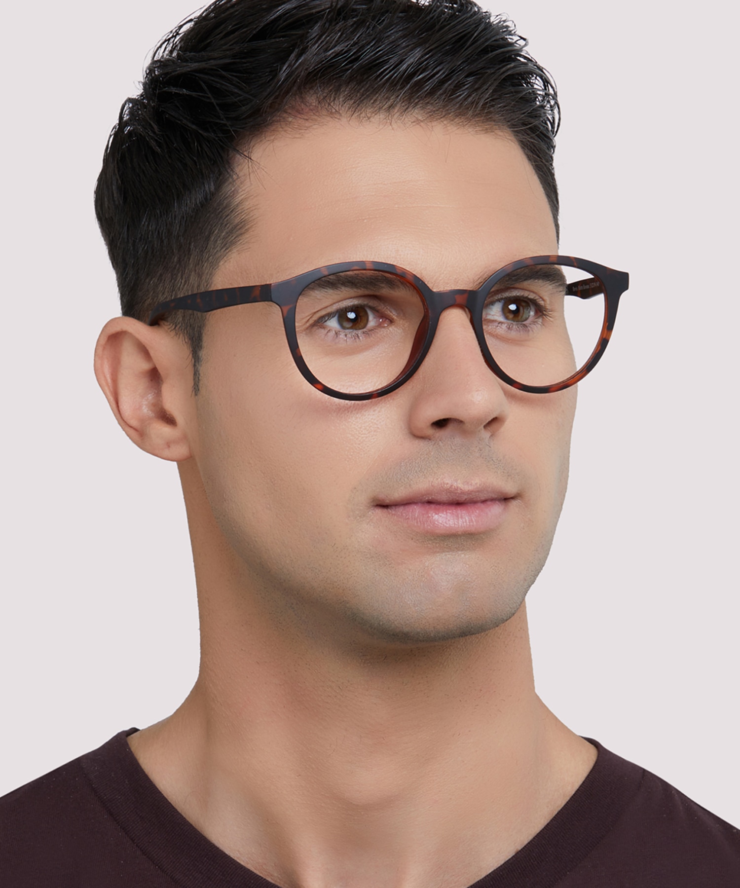 Bevis Matte Havana PlasticEyeglass Frames for Men for Glasses Direct