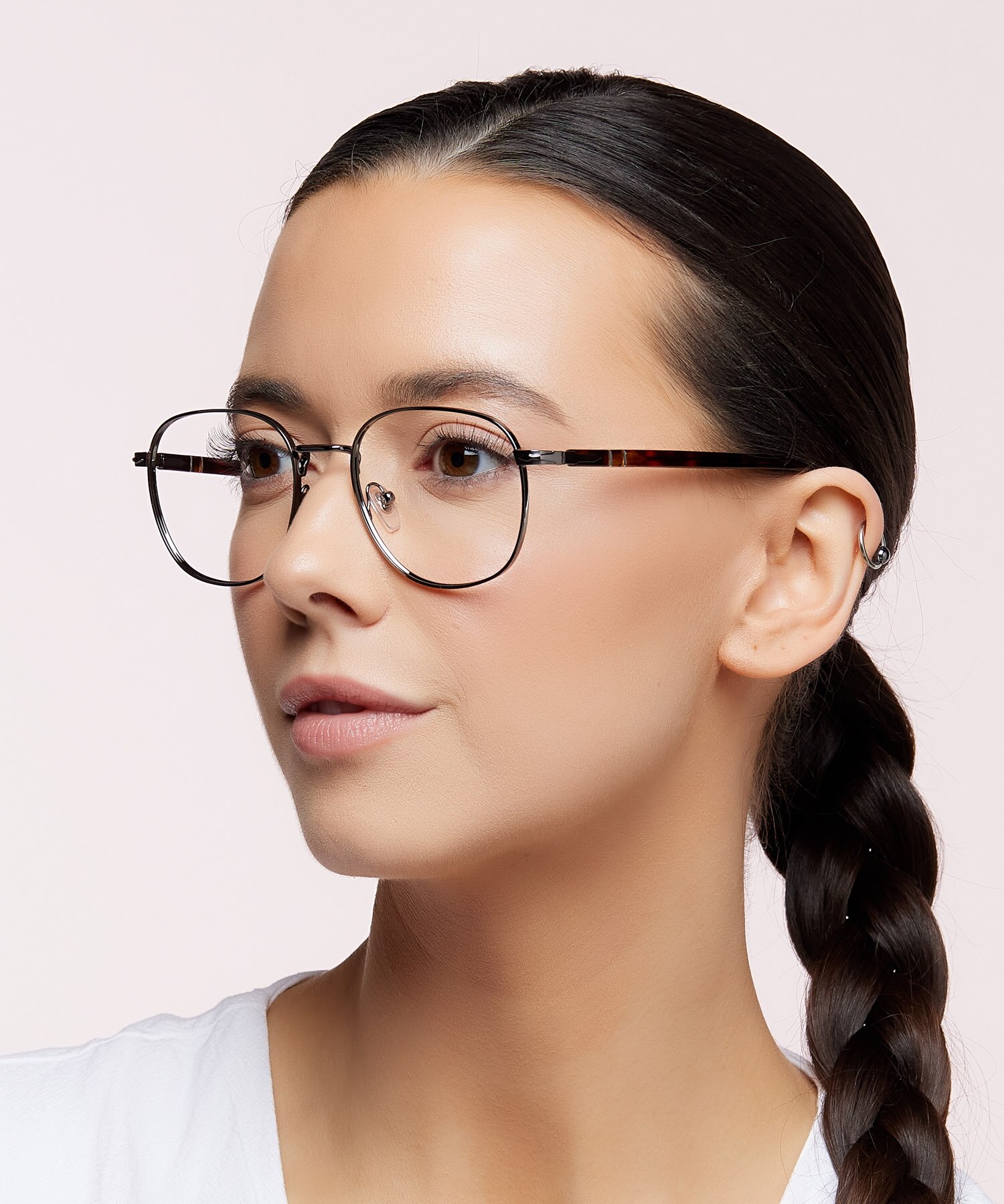 PO1007V Gunmetal MetalEyeglass Frames for Women for Glasses Direct