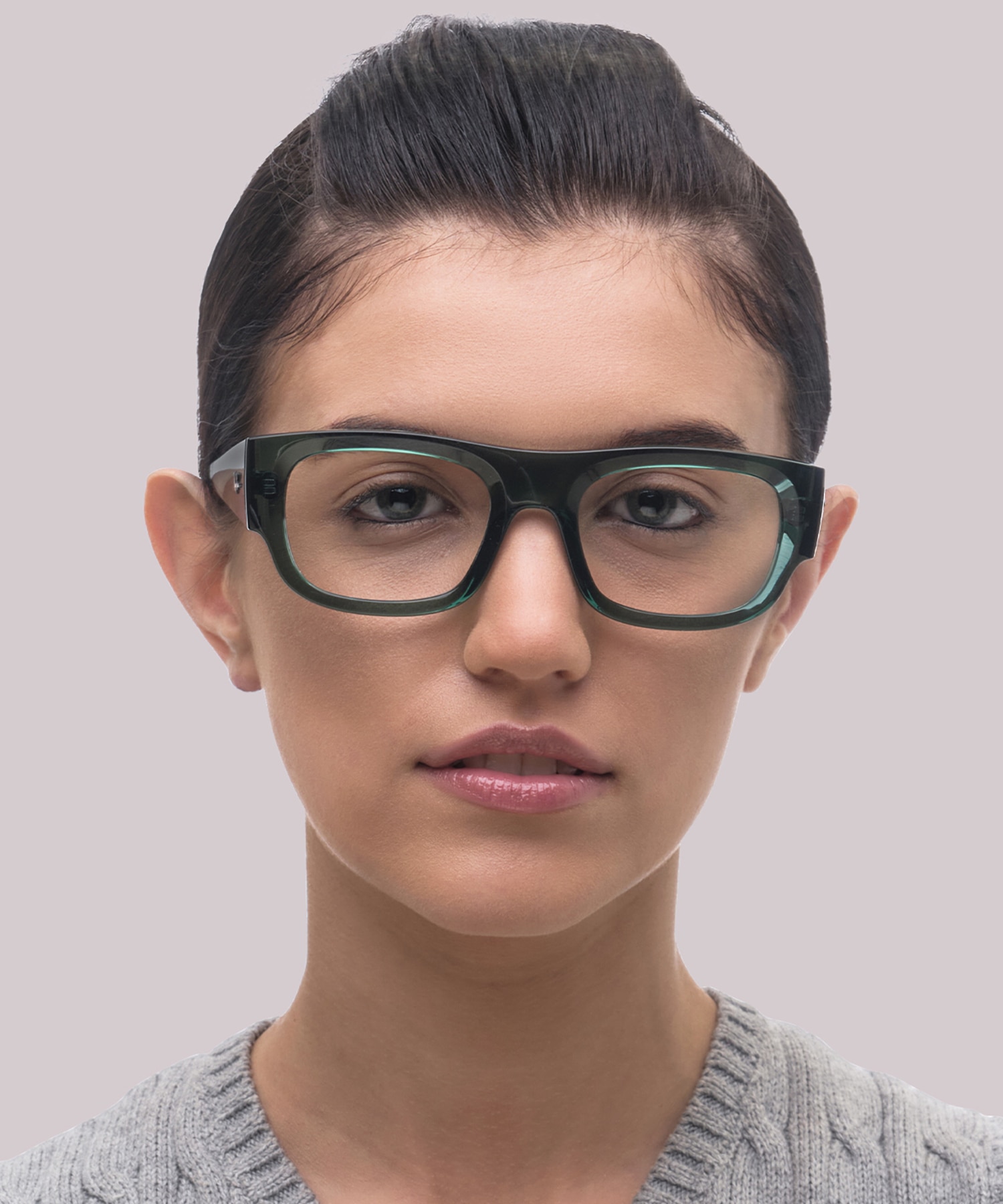Kristin Optics Bio-Based Transparent Green PlasticEyeglass Frames for Women for Glasses Direct