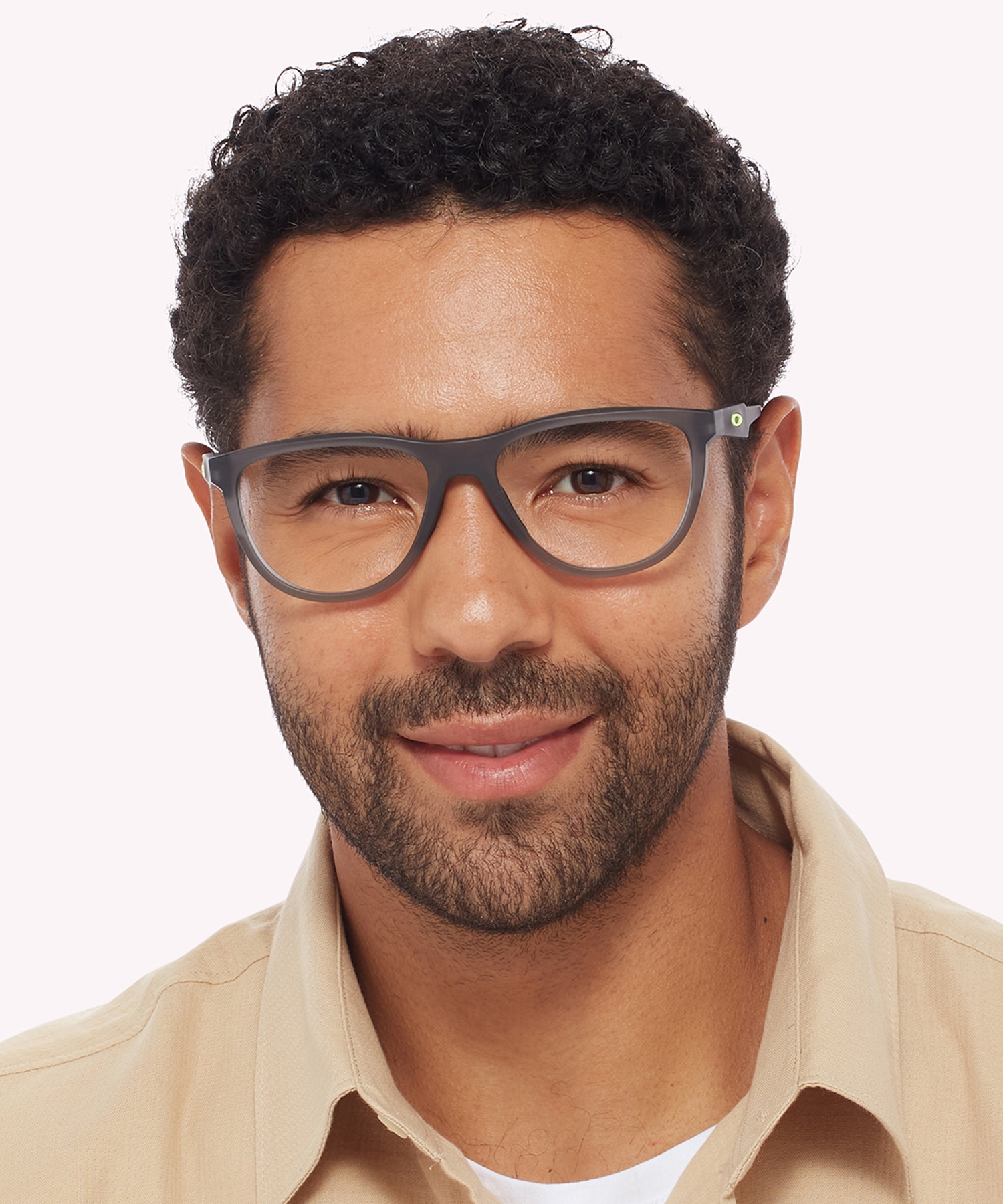 Admission Satin Grey Smoke PlasticEyeglass Frames for Men for Glasses Direct