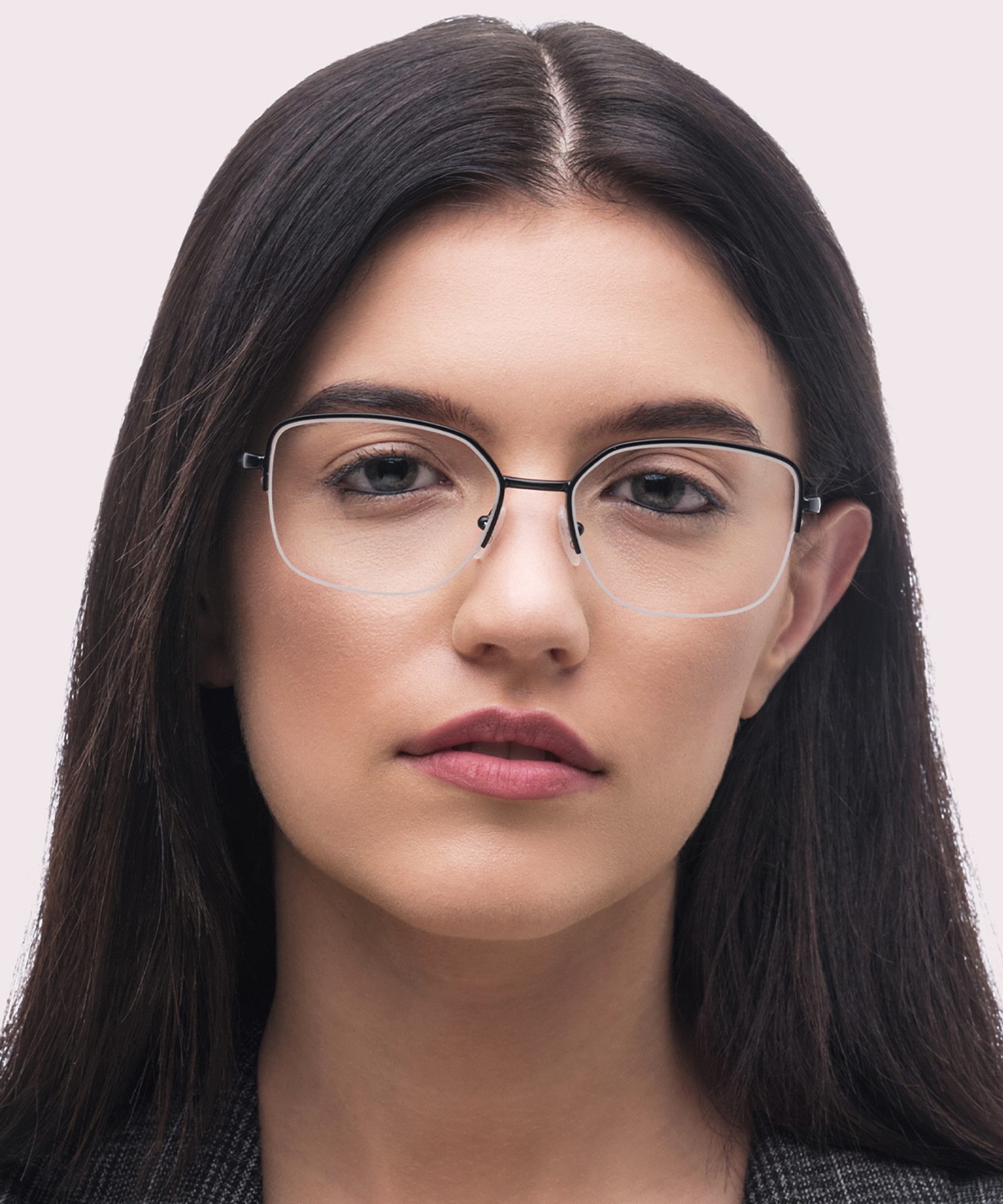 Moonglow Satin Black MetalEyeglass Frames for Women for Glasses Direct