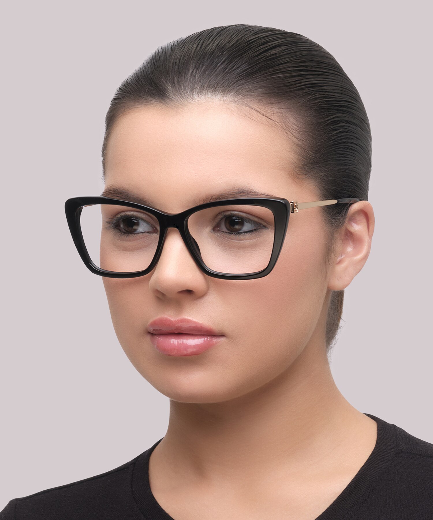 JC375 9M Black AcetateEyeglass Frames for Women for Glasses Direct