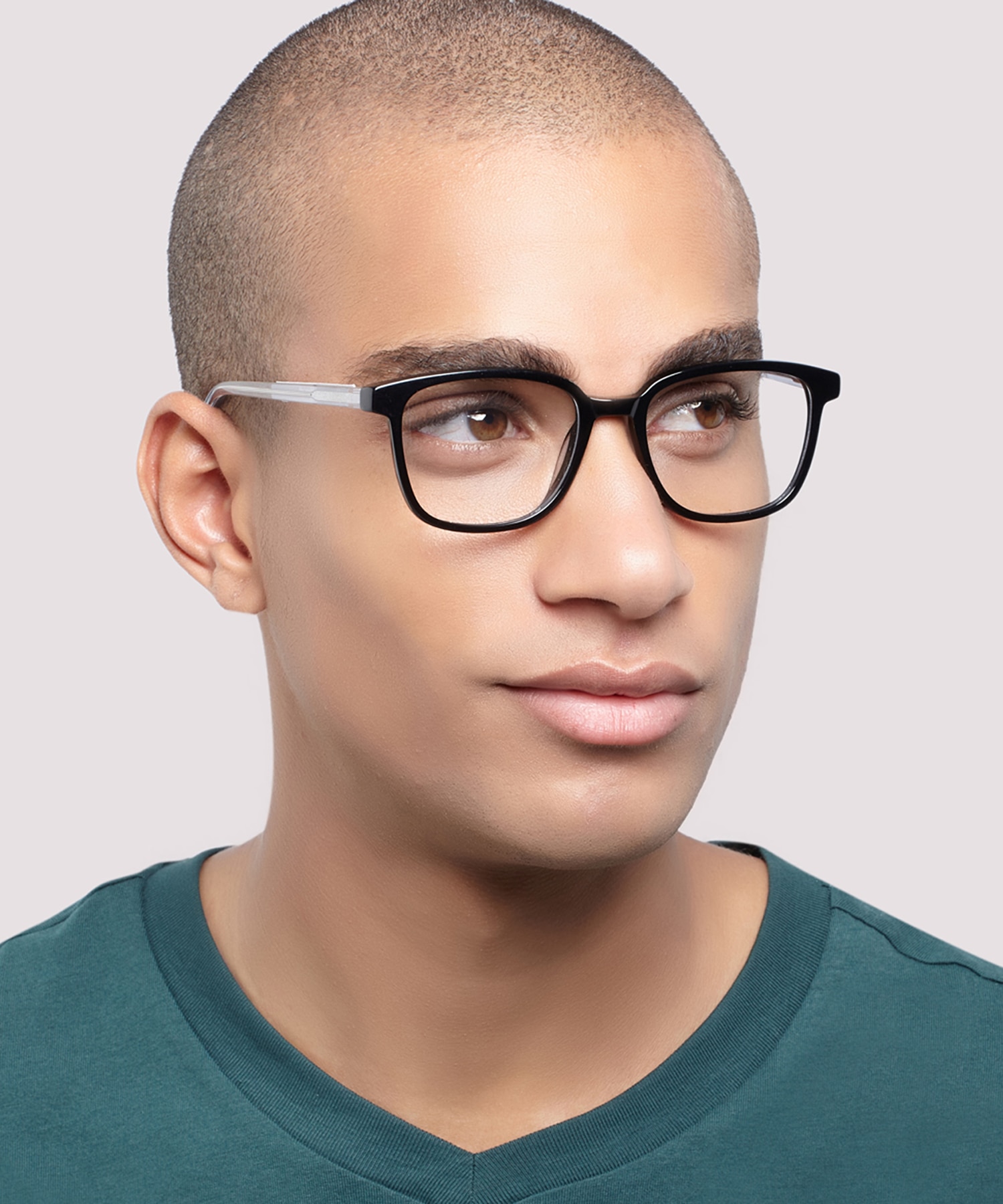 Cooper Shiny Black PlasticEyeglass Frames for Men for Glasses Direct