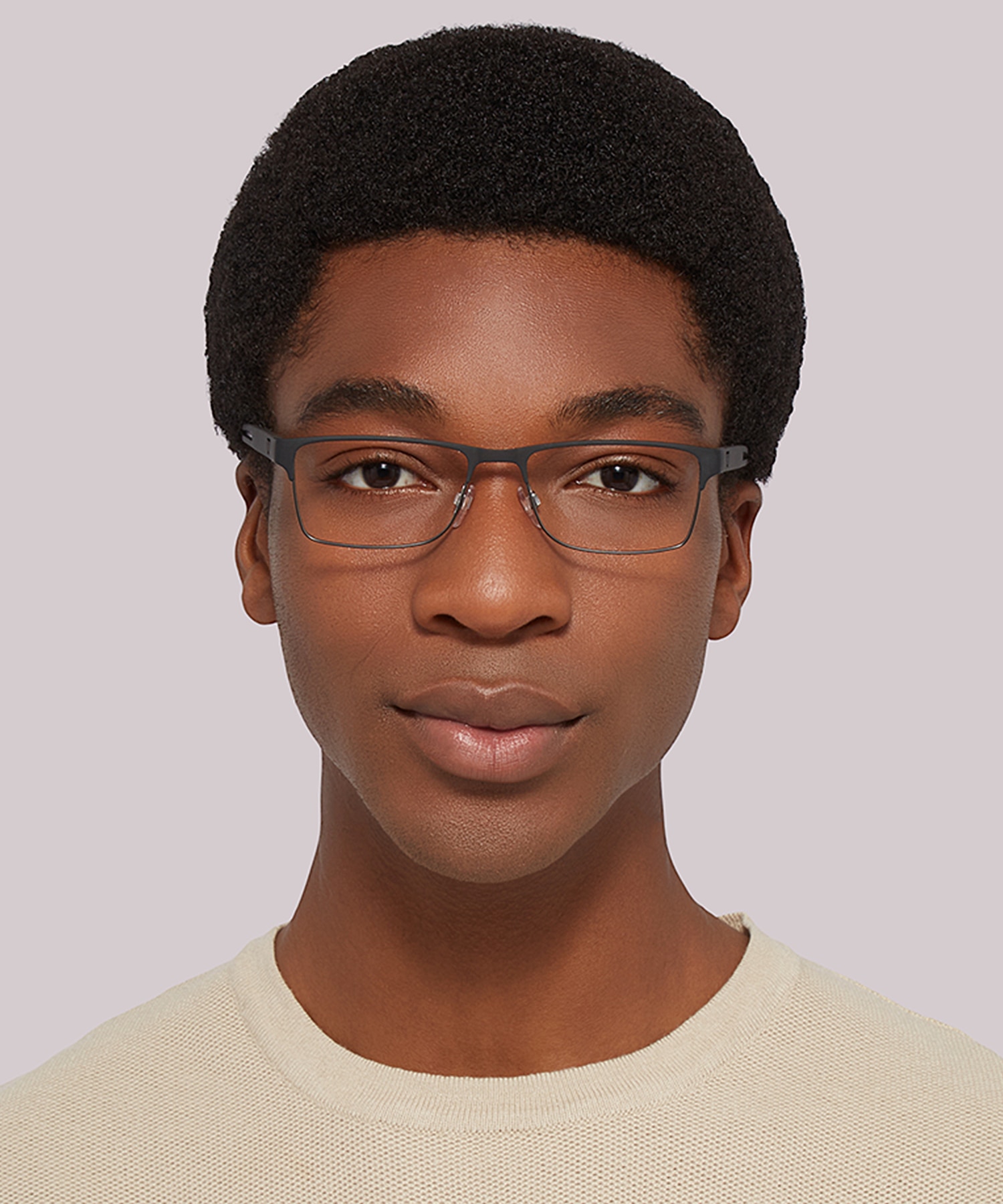 EA1052 Rubber Black & Gunmetal MetalEyeglass Frames for Men for Glasses Direct