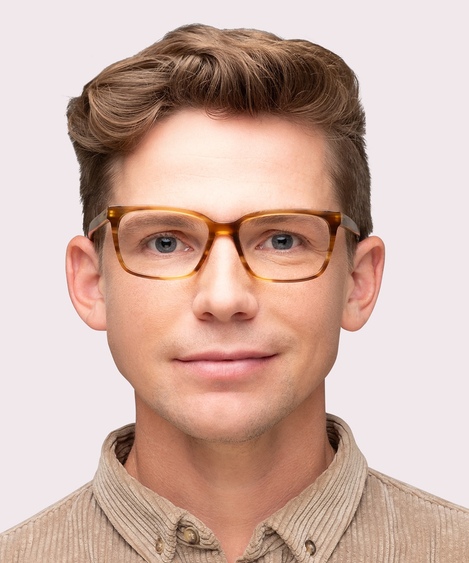 TB8261 Brown Shiny AcetateEyeglass Frames for Men for Glasses Direct