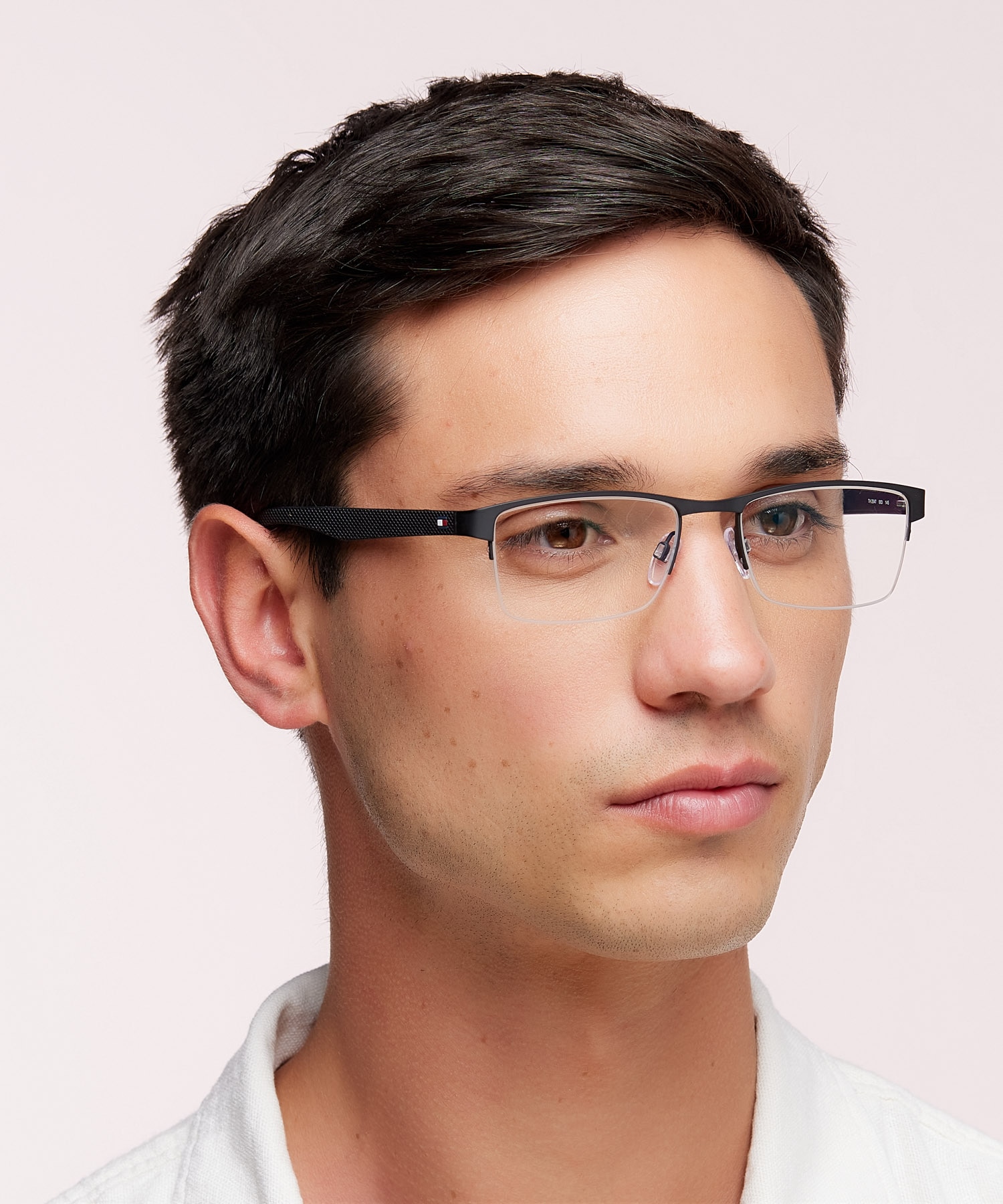 TH 2047 Black MetalEyeglass Frames for Men for Glasses Direct