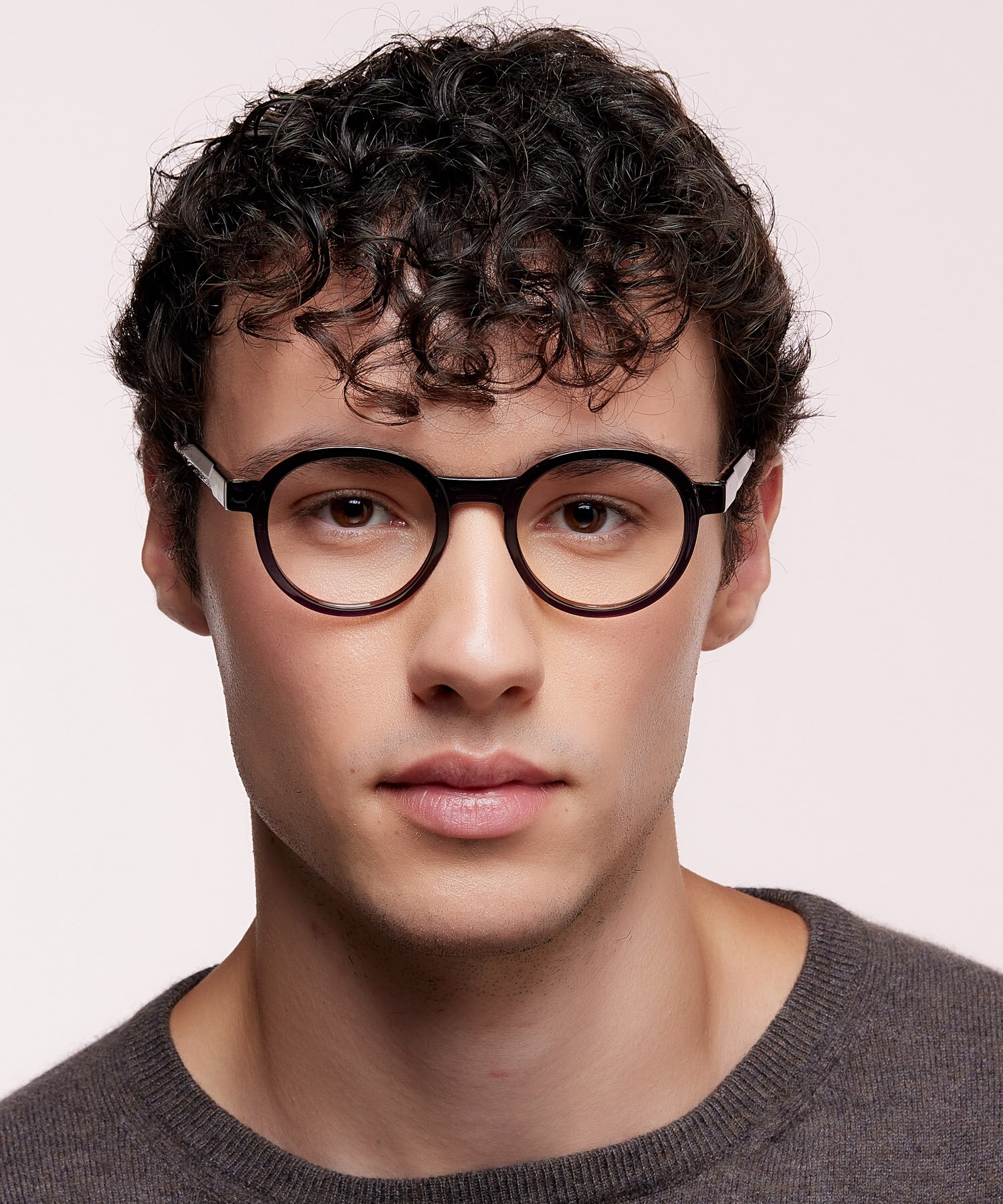 Joby Crystal Blue & Crystal Grey PlasticEyeglass Frames for Men for Glasses Direct