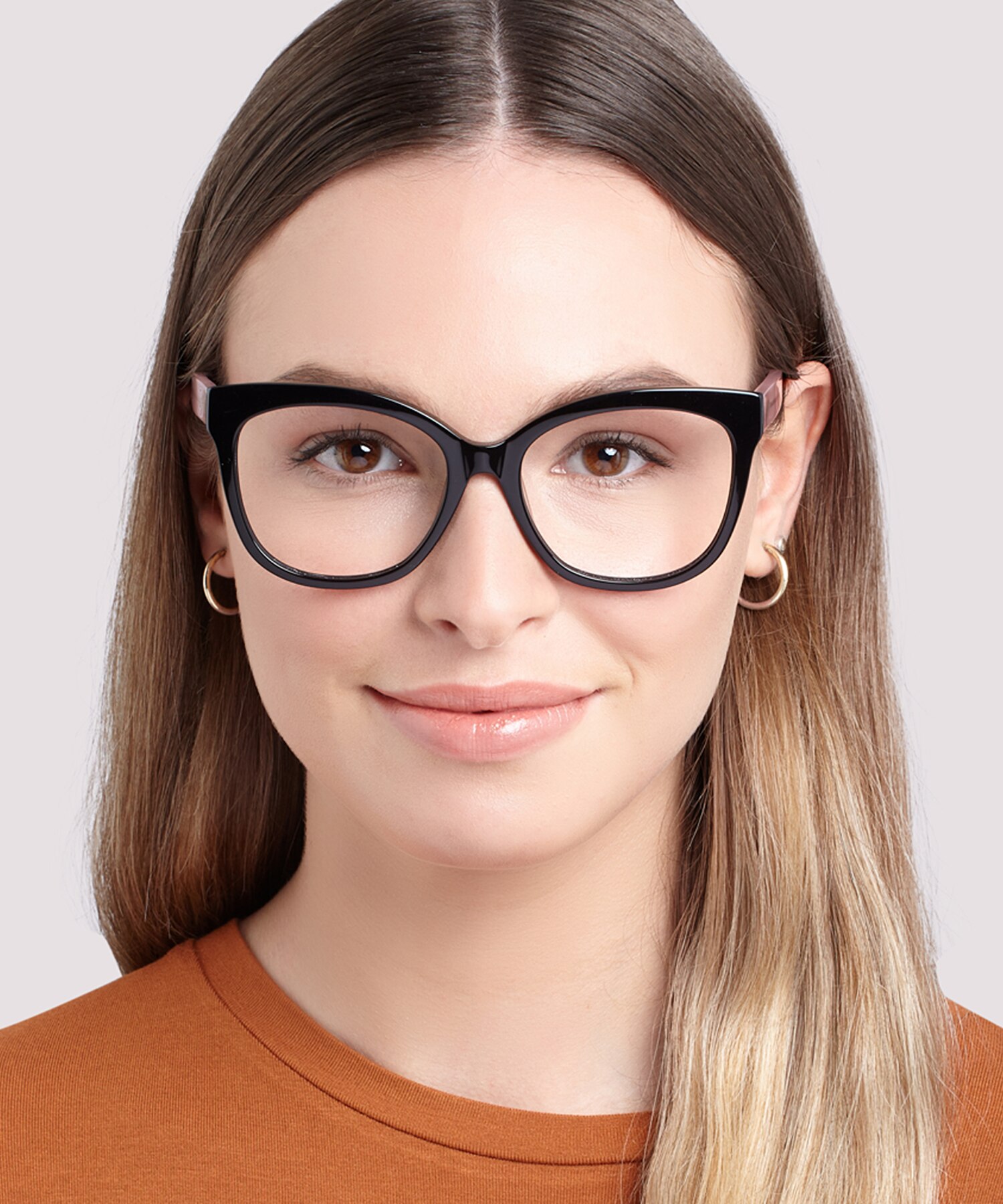 Mila Black & Pink AcetateEyeglass Frames for Women for Glasses Direct