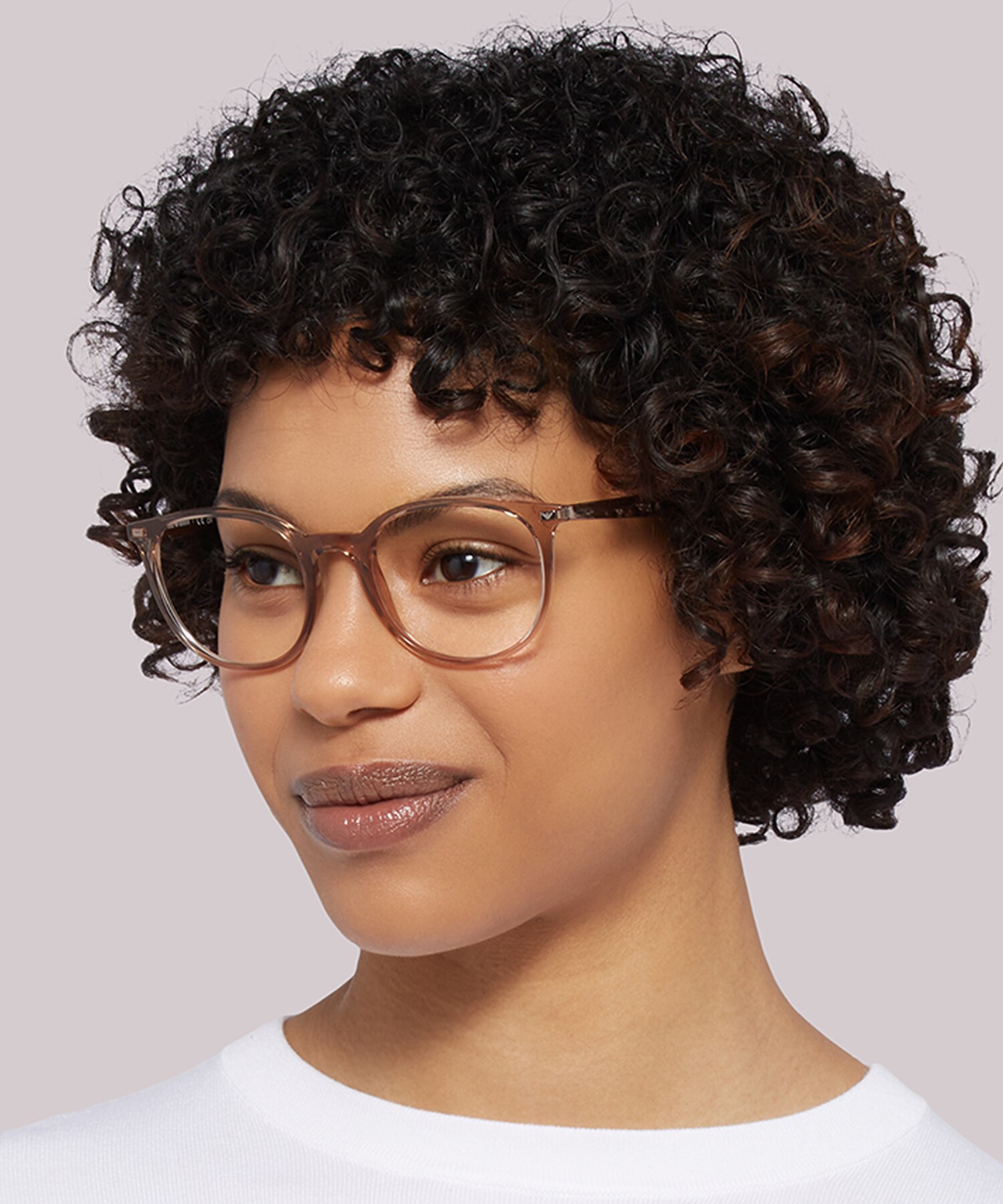 EA3168 Shiny Transparent Tundra PlasticEyeglass Frames for Women for Glasses Direct